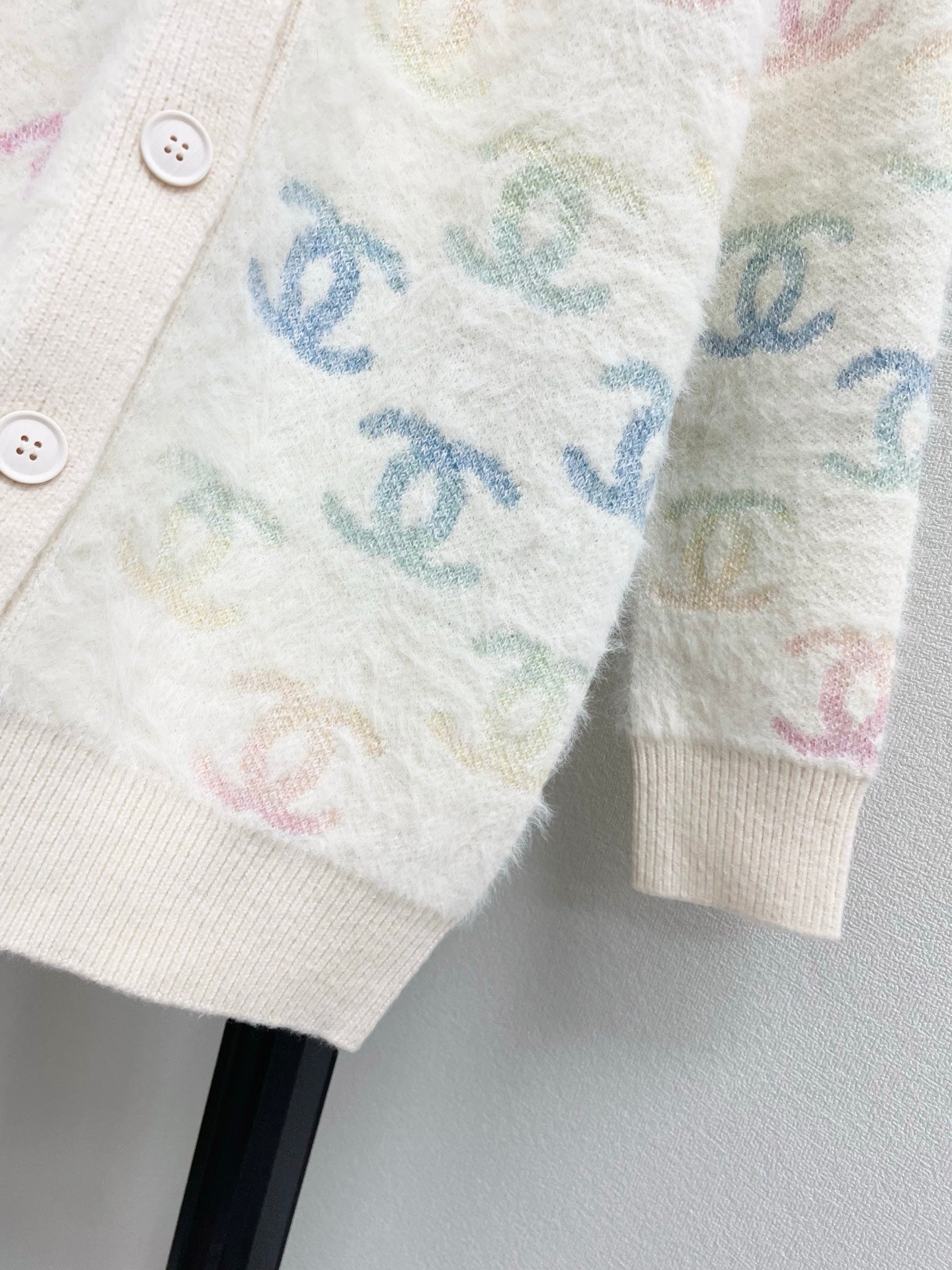 🔥HOT🔥25FW new autumn and winter dopamine classic logo all-over printed knitted cardigan