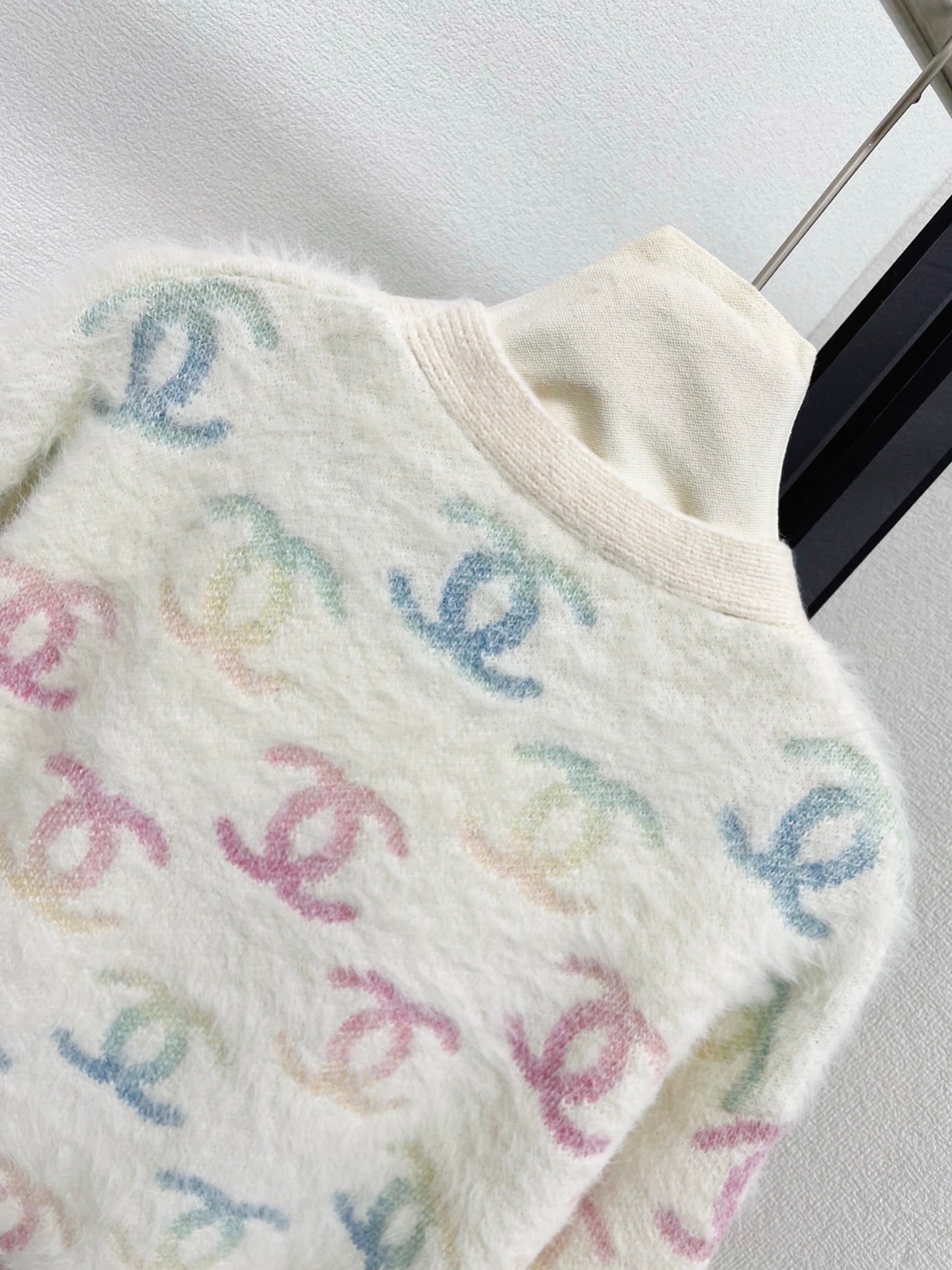 🔥HOT🔥25FW new autumn and winter dopamine classic logo all-over printed knitted cardigan