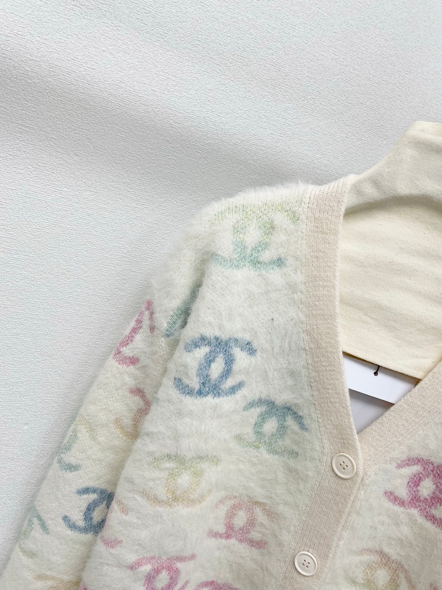 🔥HOT🔥25FW new autumn and winter dopamine classic logo all-over printed knitted cardigan