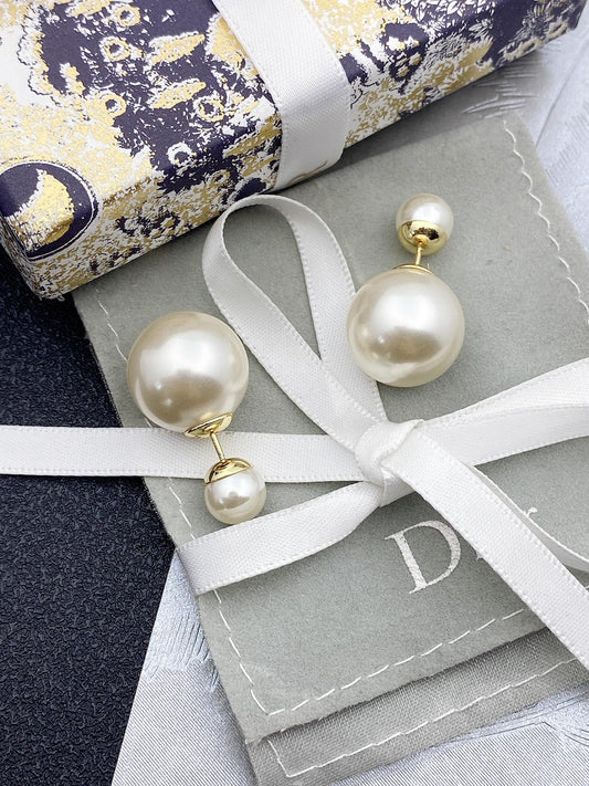 25FW New Small and large pearl earrings