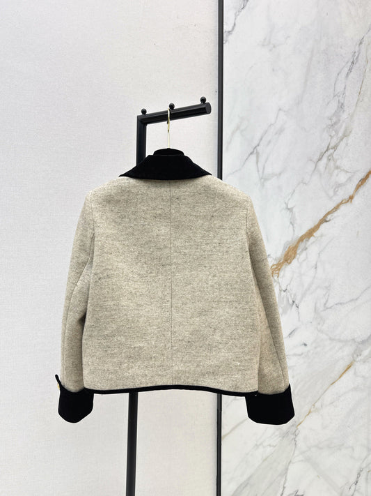 25FW New Velvet Patchwork coat: Retro and Stylish