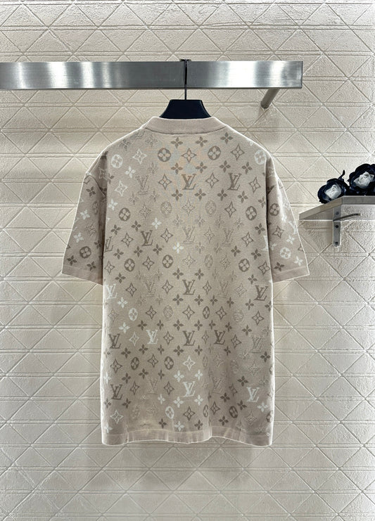 2025FW new letter jacquard knitted short sleeves