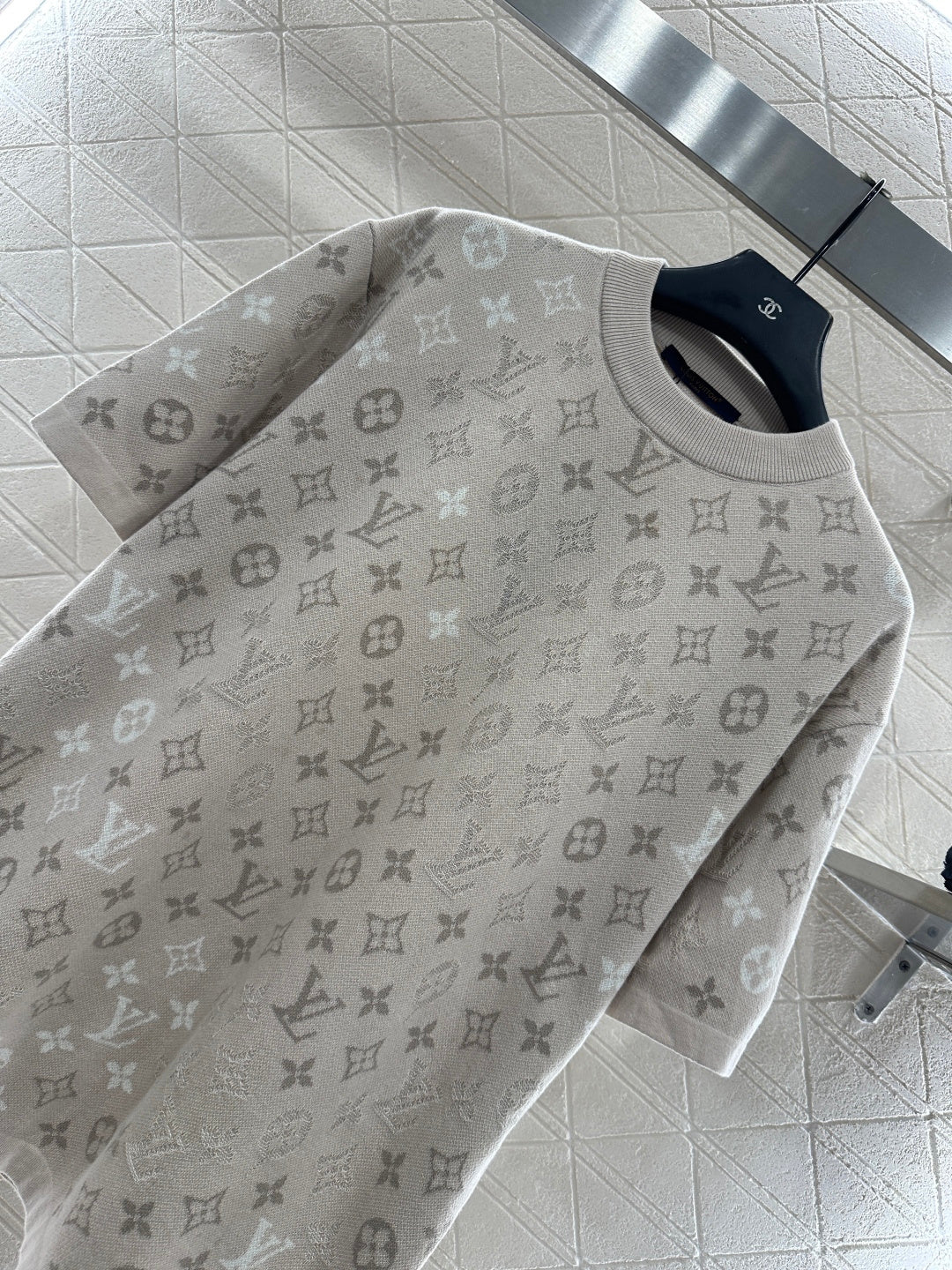 2025FW new letter jacquard knitted short sleeves