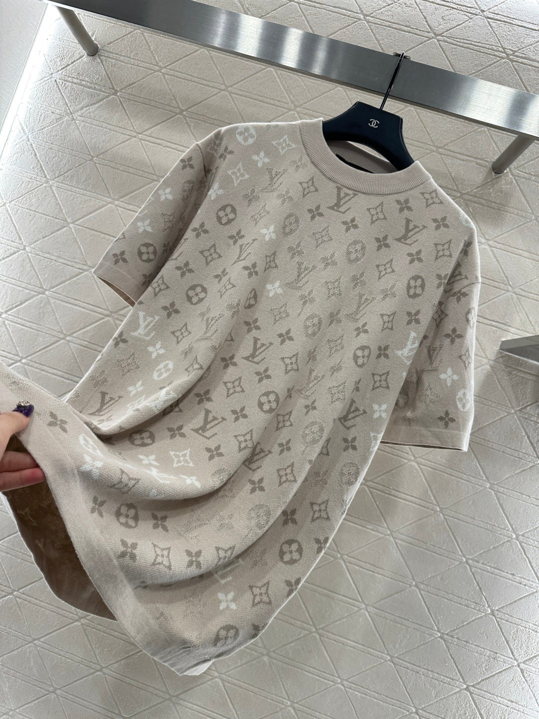 2025FW new letter jacquard knitted short sleeves