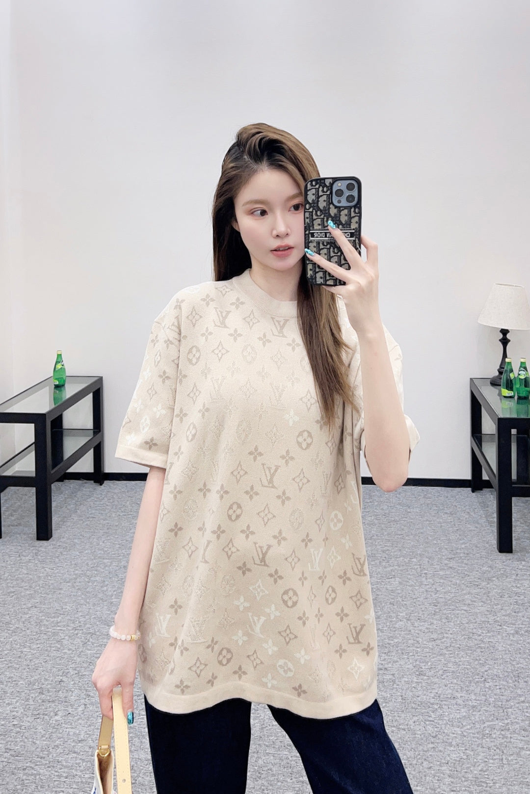 2025FW new letter jacquard knitted short sleeves