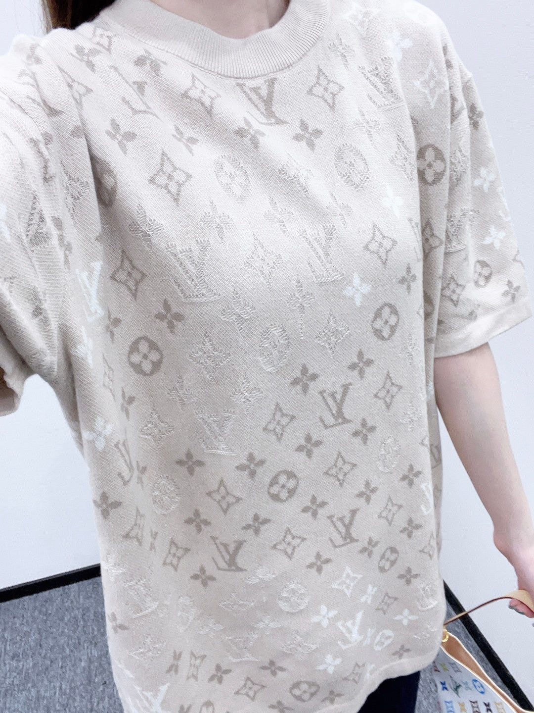 2025FW new letter jacquard knitted short sleeves