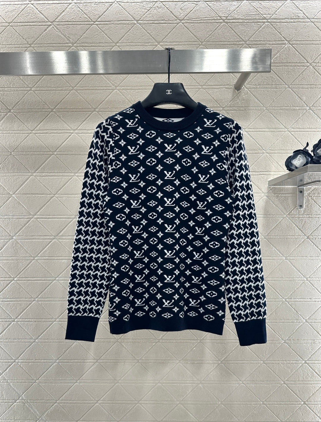 2025FW new jacquard round neck long-sleeved sweater