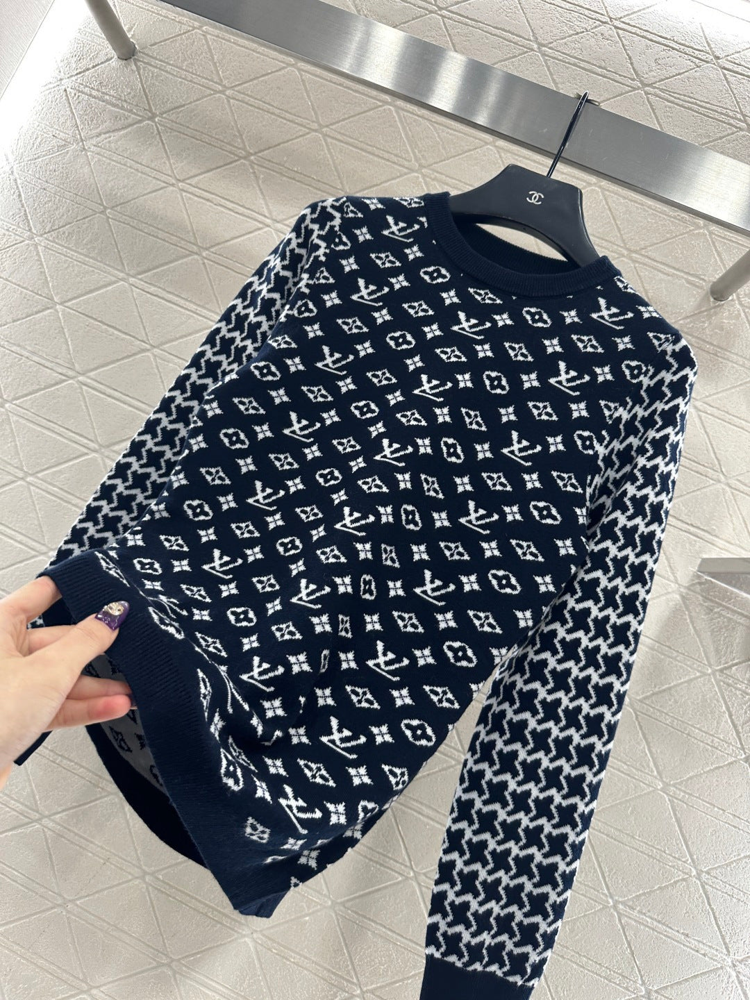 2025FW new jacquard round neck long-sleeved sweater
