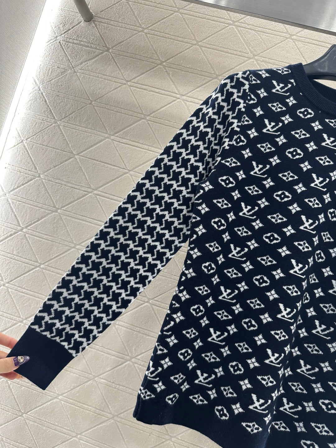 2025FW new jacquard round neck long-sleeved sweater