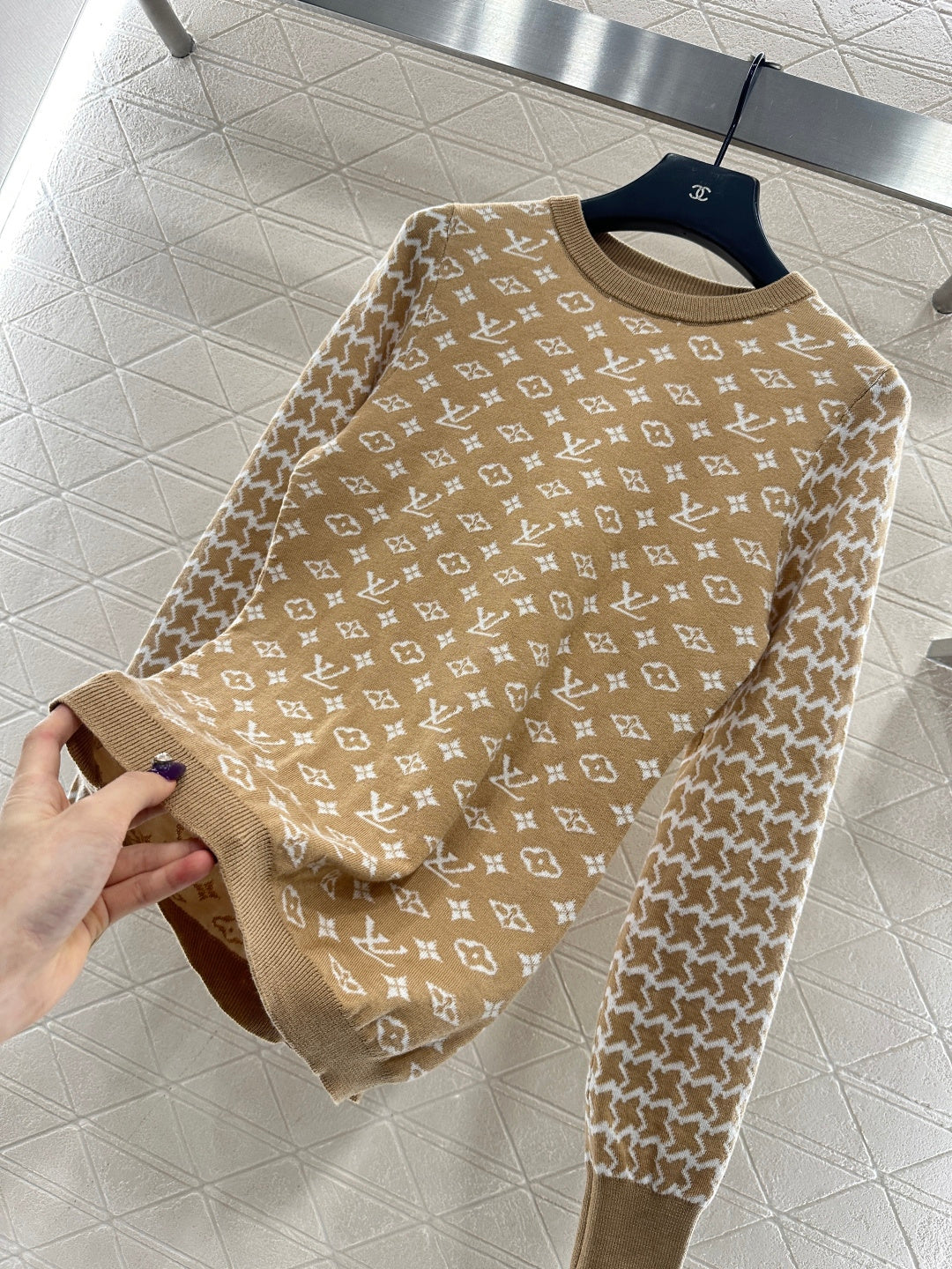 2025FW new jacquard round neck long-sleeved sweater