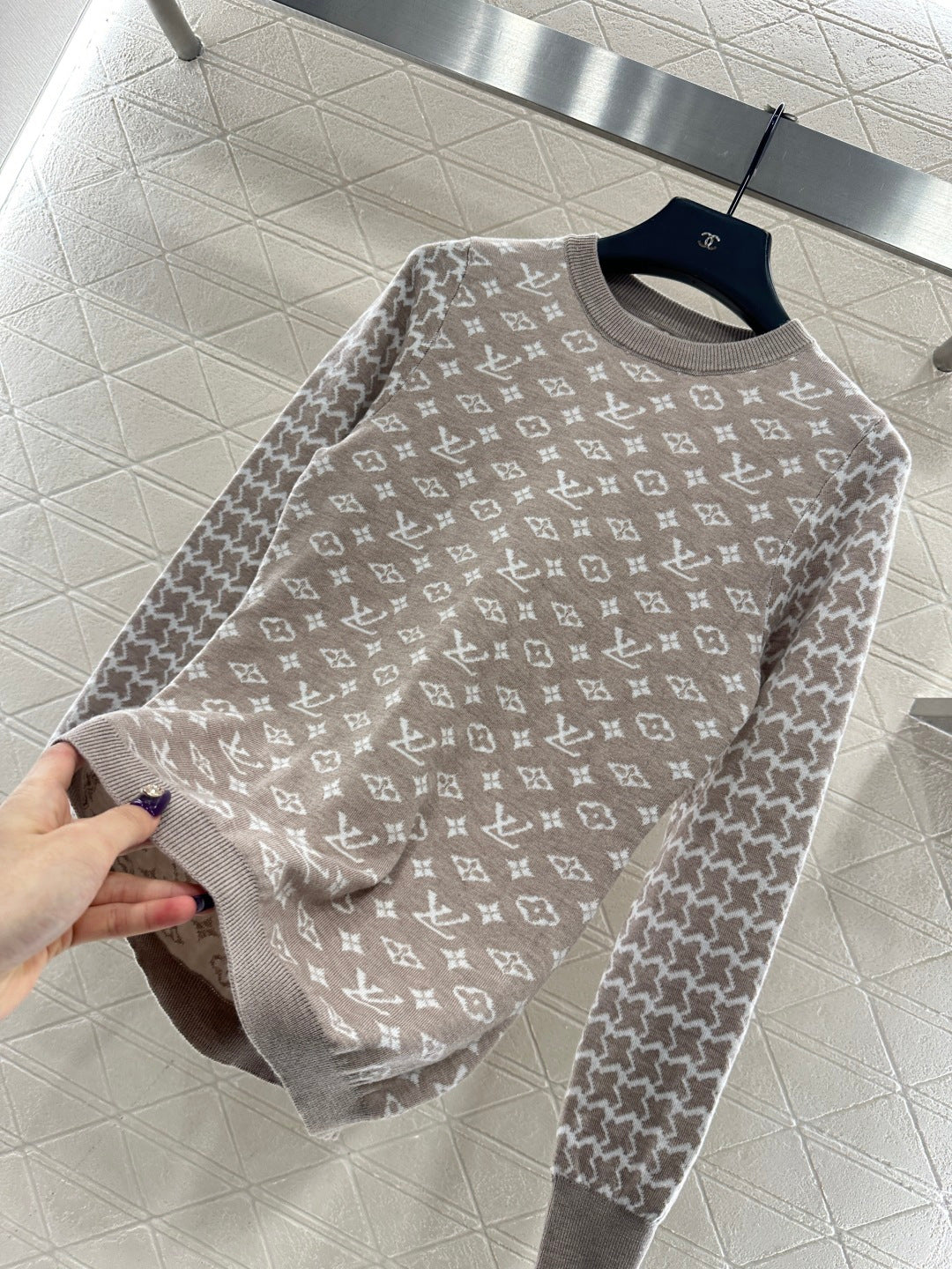 2025FW new jacquard round neck long-sleeved sweater