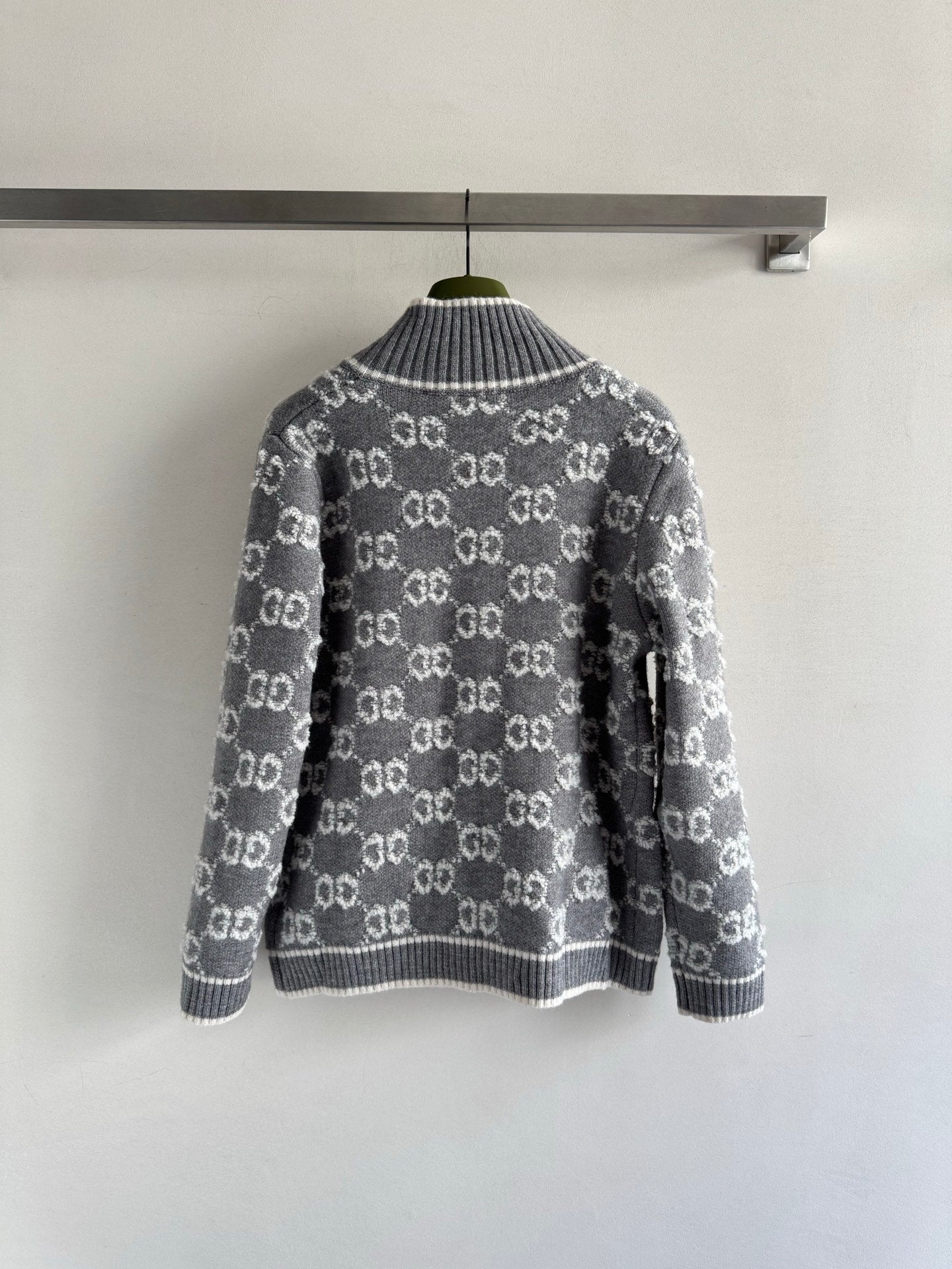 🔥HOT🔥25FW autumn and winter new model stand collar all-print zipper cardigan