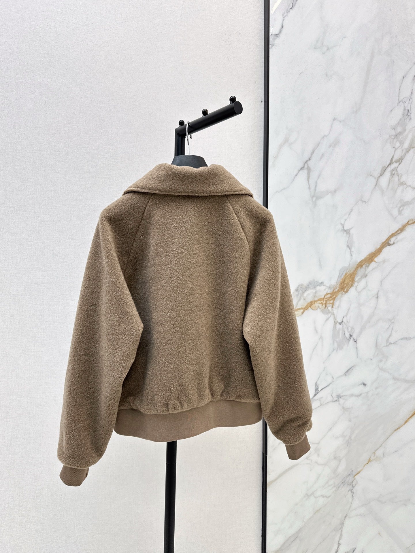 25FW autumn and winter latest style spliced pocket woolen jacket