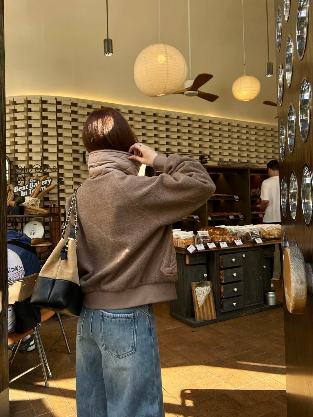 25FW autumn and winter latest style spliced pocket woolen jacket