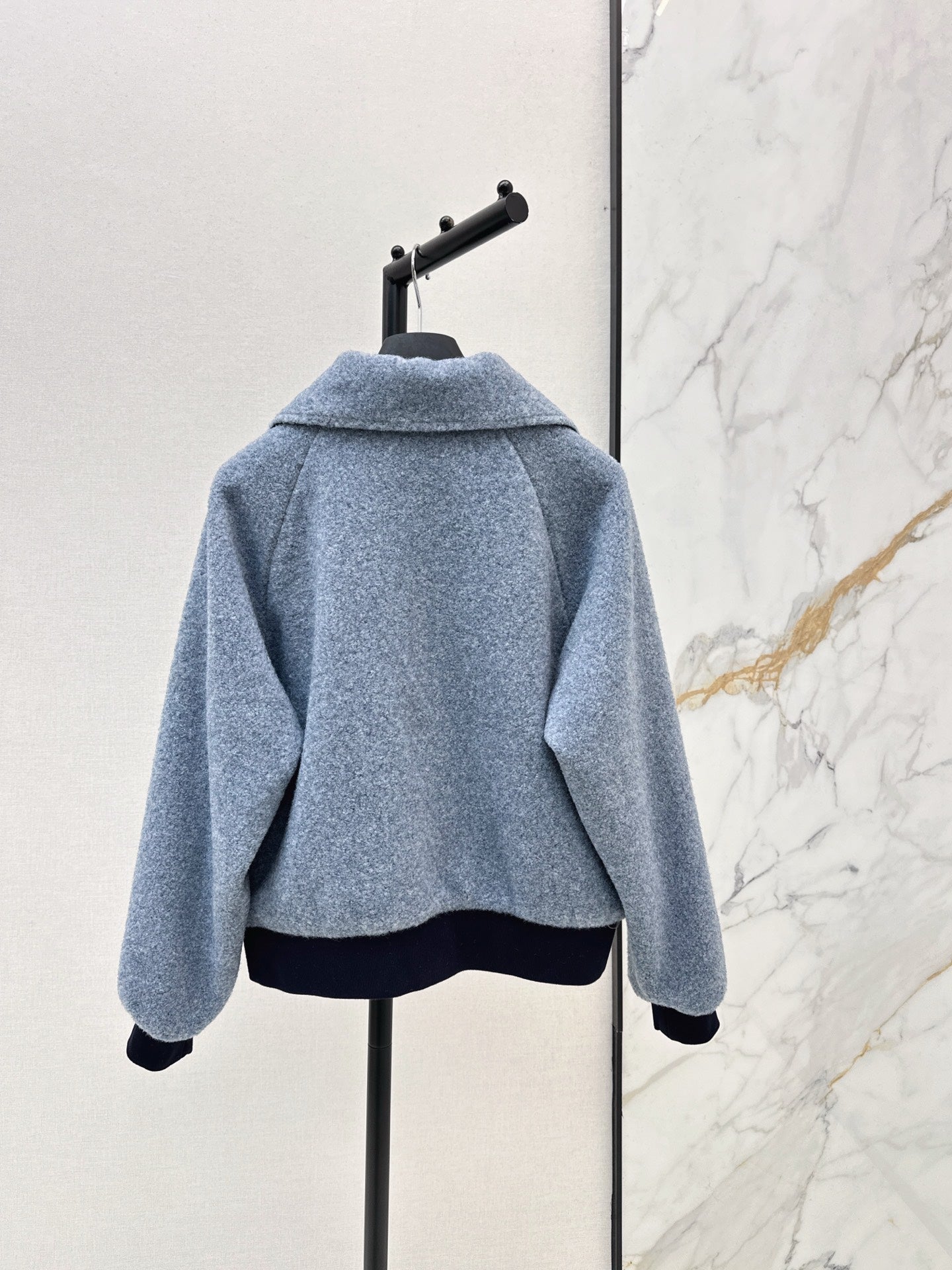 25FW autumn and winter latest style spliced pocket woolen jacket