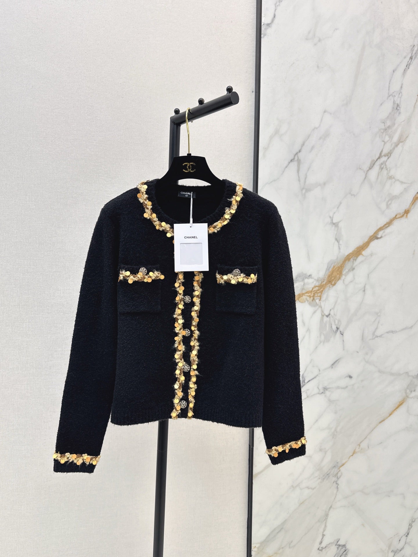 25FW autumn and winter latest heavyweight border cardigan