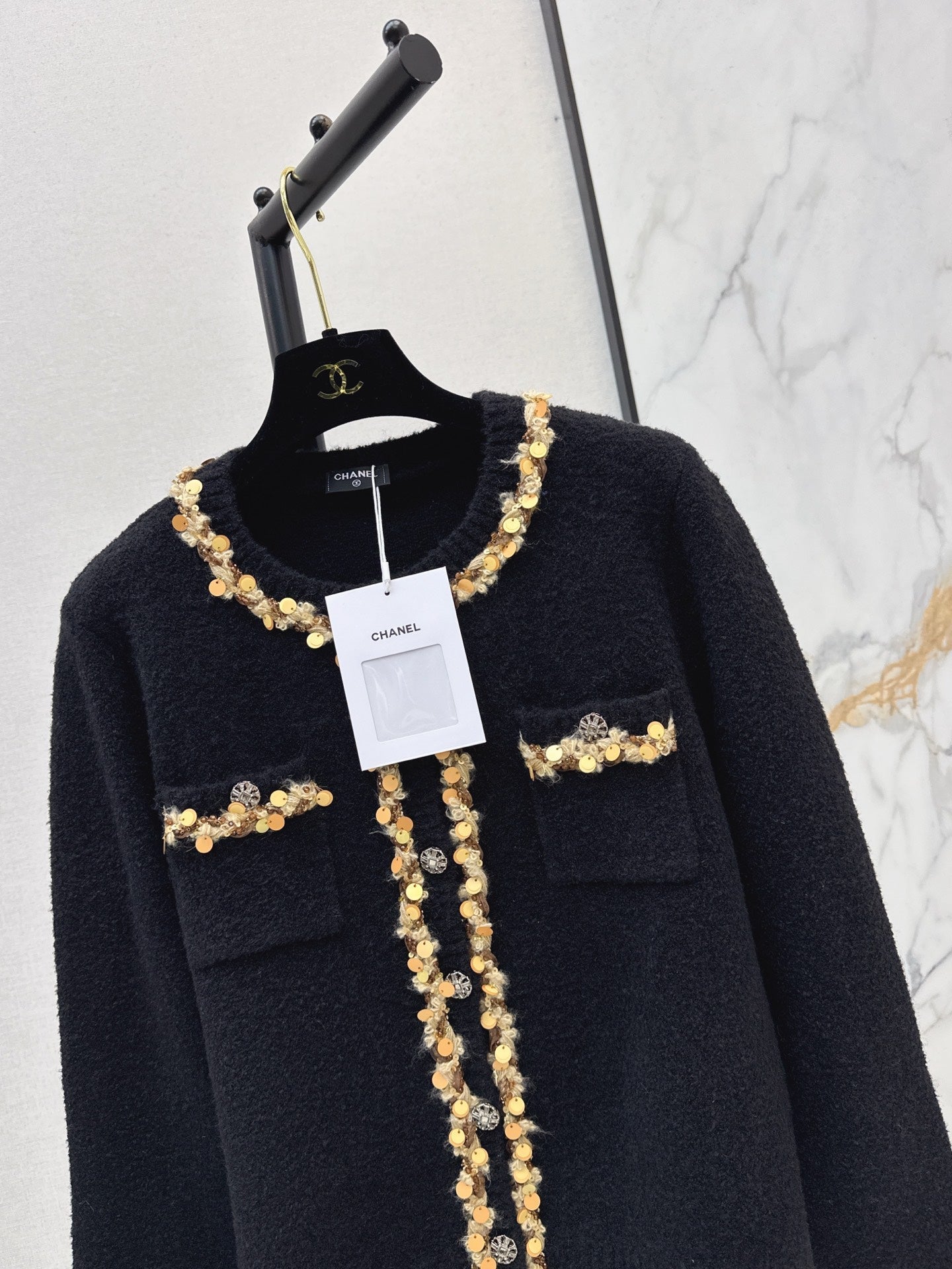 25FW autumn and winter latest heavyweight border cardigan