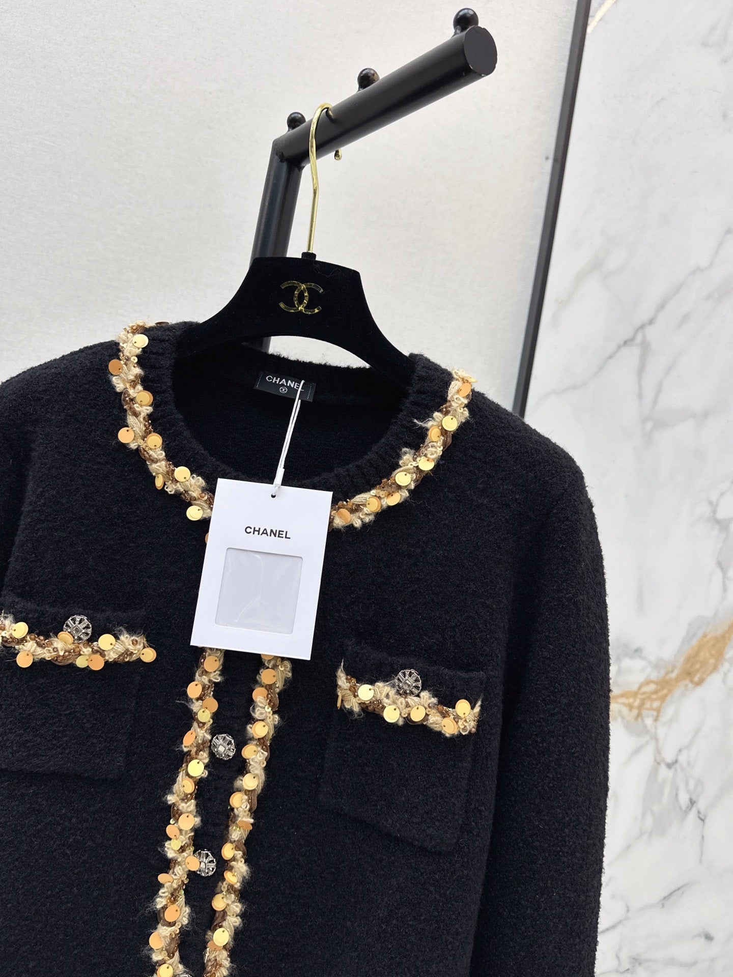 25FW autumn and winter latest heavyweight border cardigan