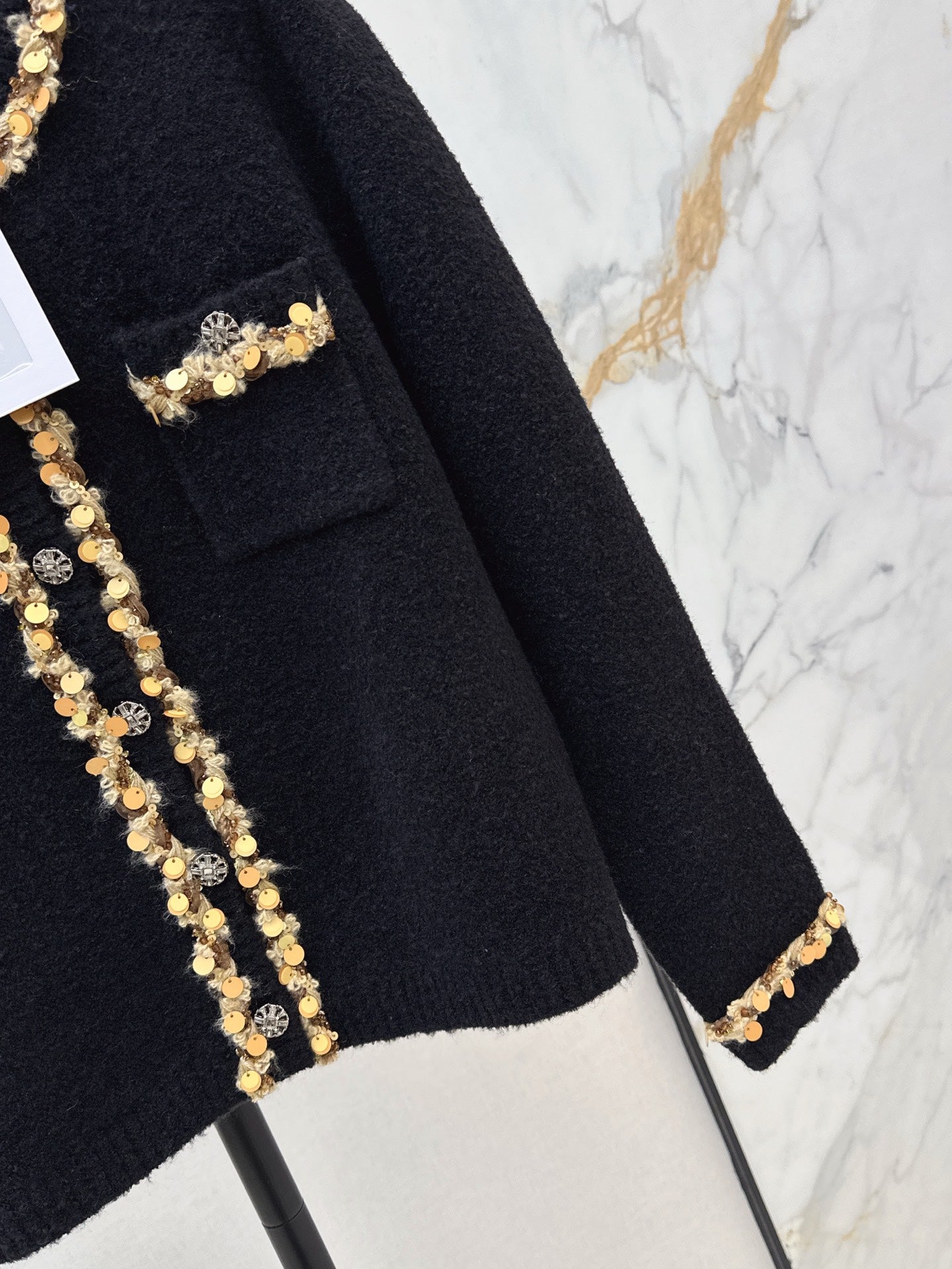 25FW autumn and winter latest heavyweight border cardigan