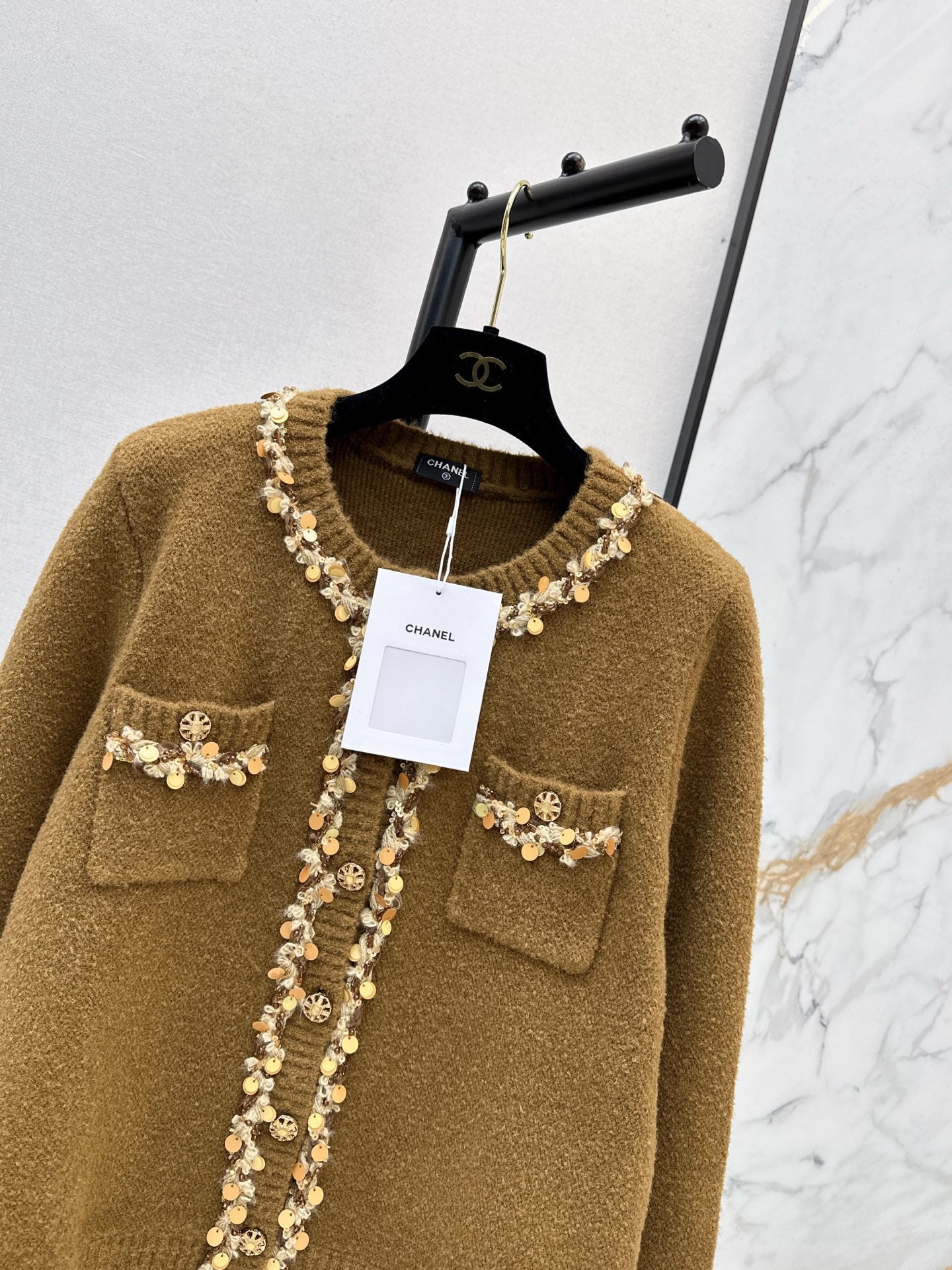 25FW autumn and winter latest heavyweight border cardigan