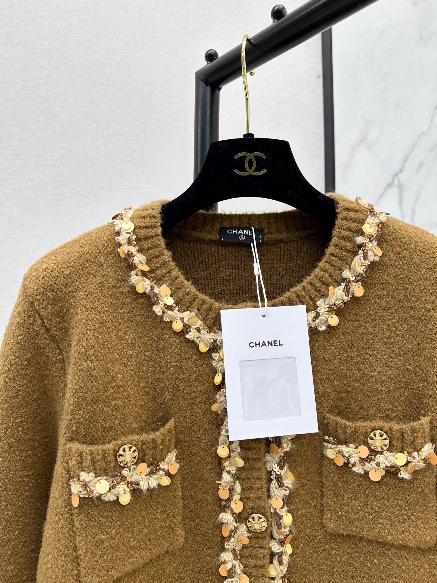 25FW autumn and winter latest heavyweight border cardigan