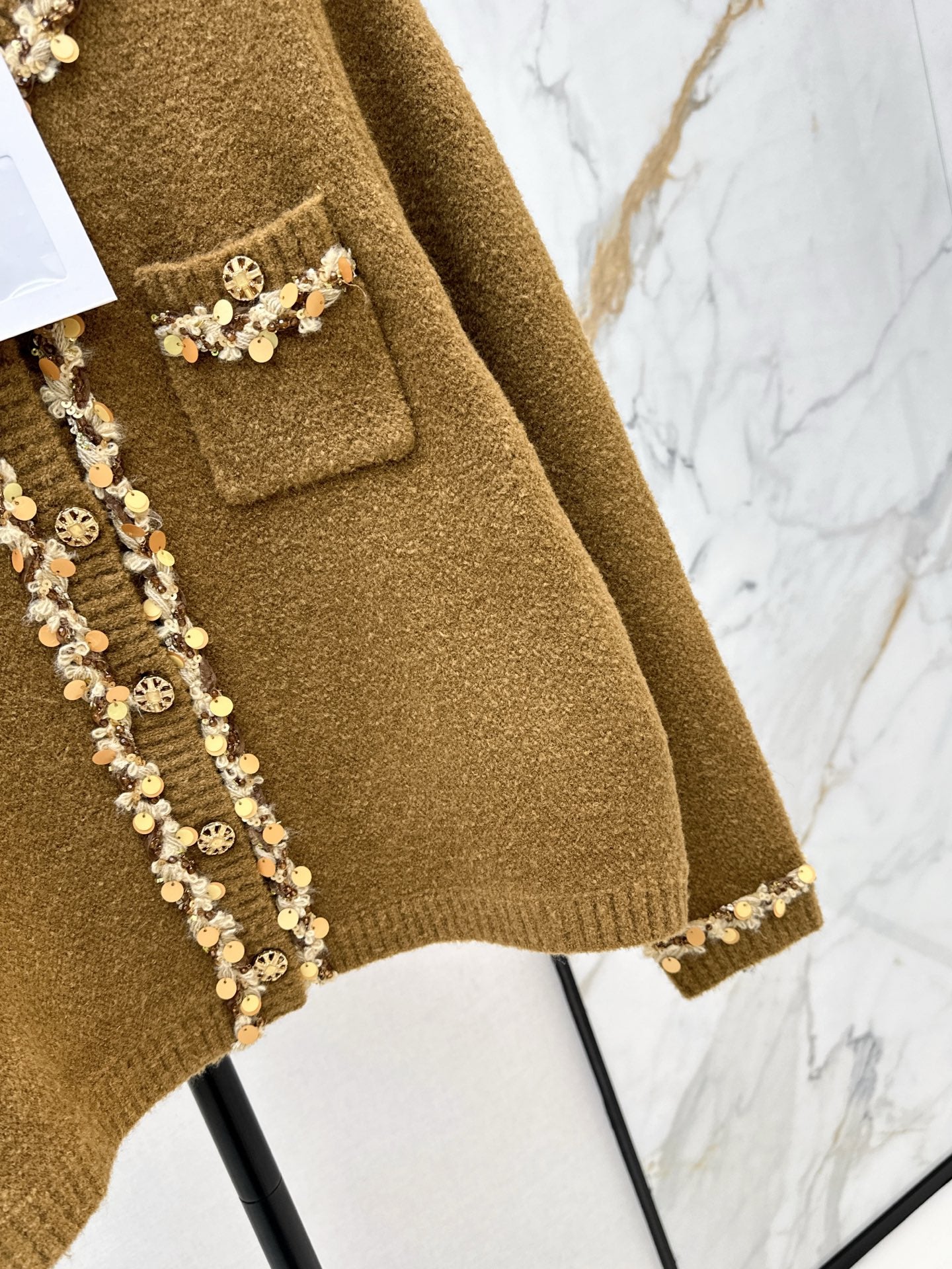 25FW autumn and winter latest heavyweight border cardigan