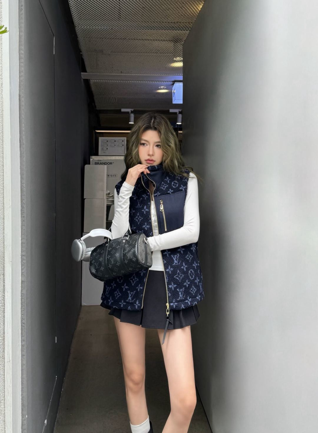 25FW autumn and winter latest eco-friendly artificial lamb wool jacket