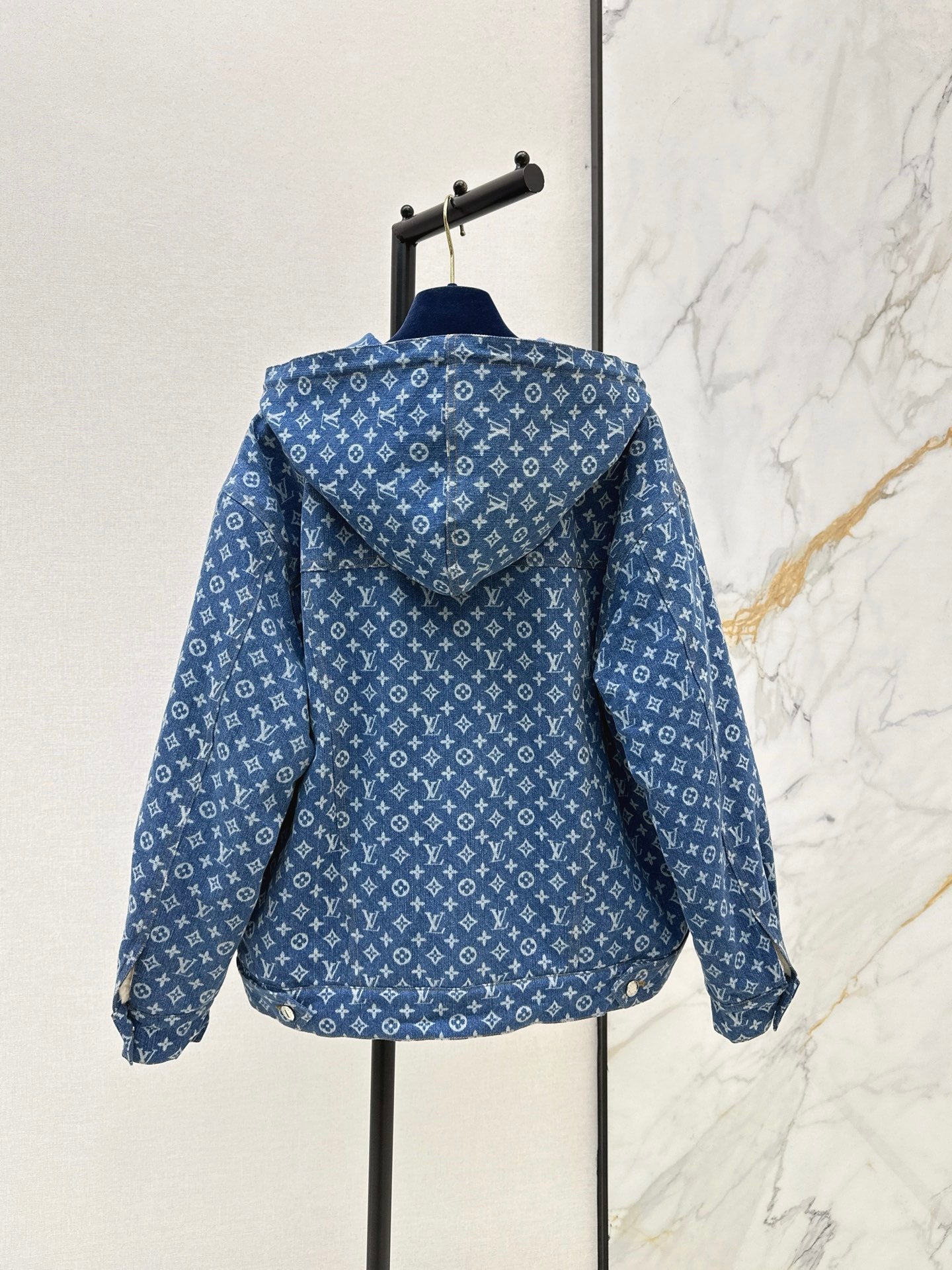 25FW new hooded teddy hair denim jacket