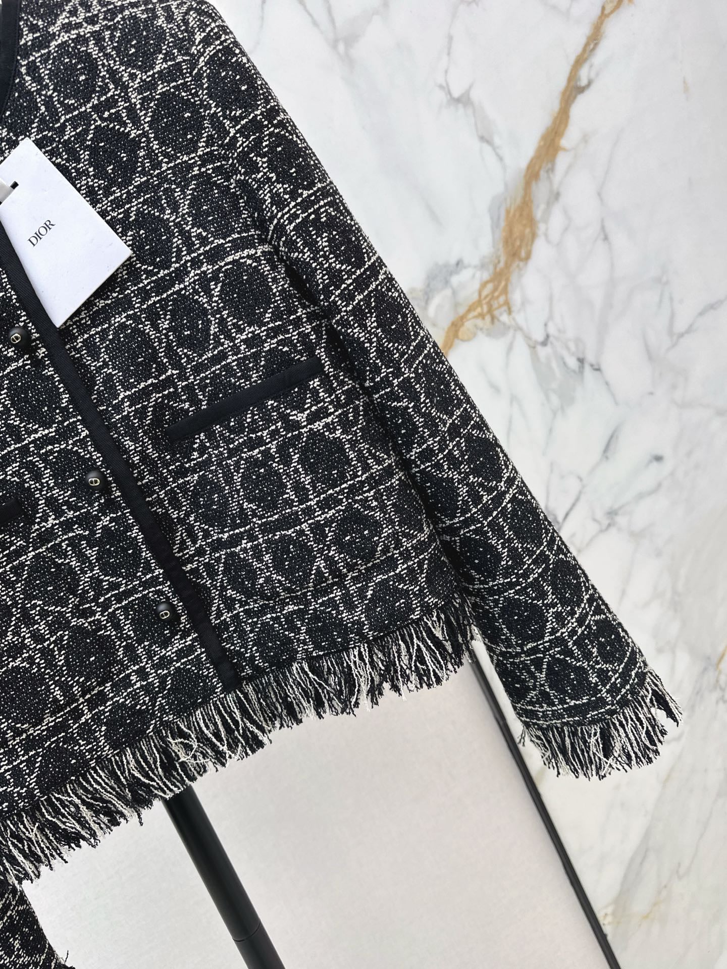 25FW New Princess Diana cannage hem tassels jacket