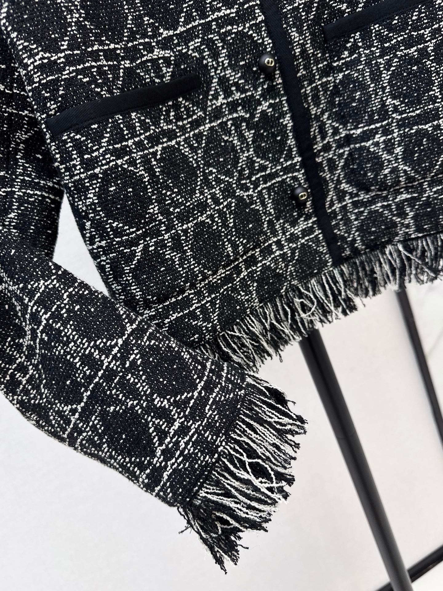 25FW New Princess Diana cannage hem tassels jacket