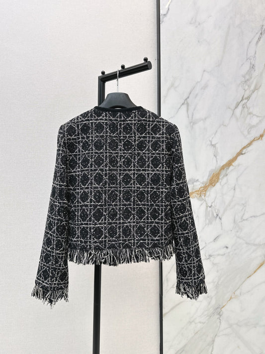 25FW New Princess Diana cannage hem tassels jacket