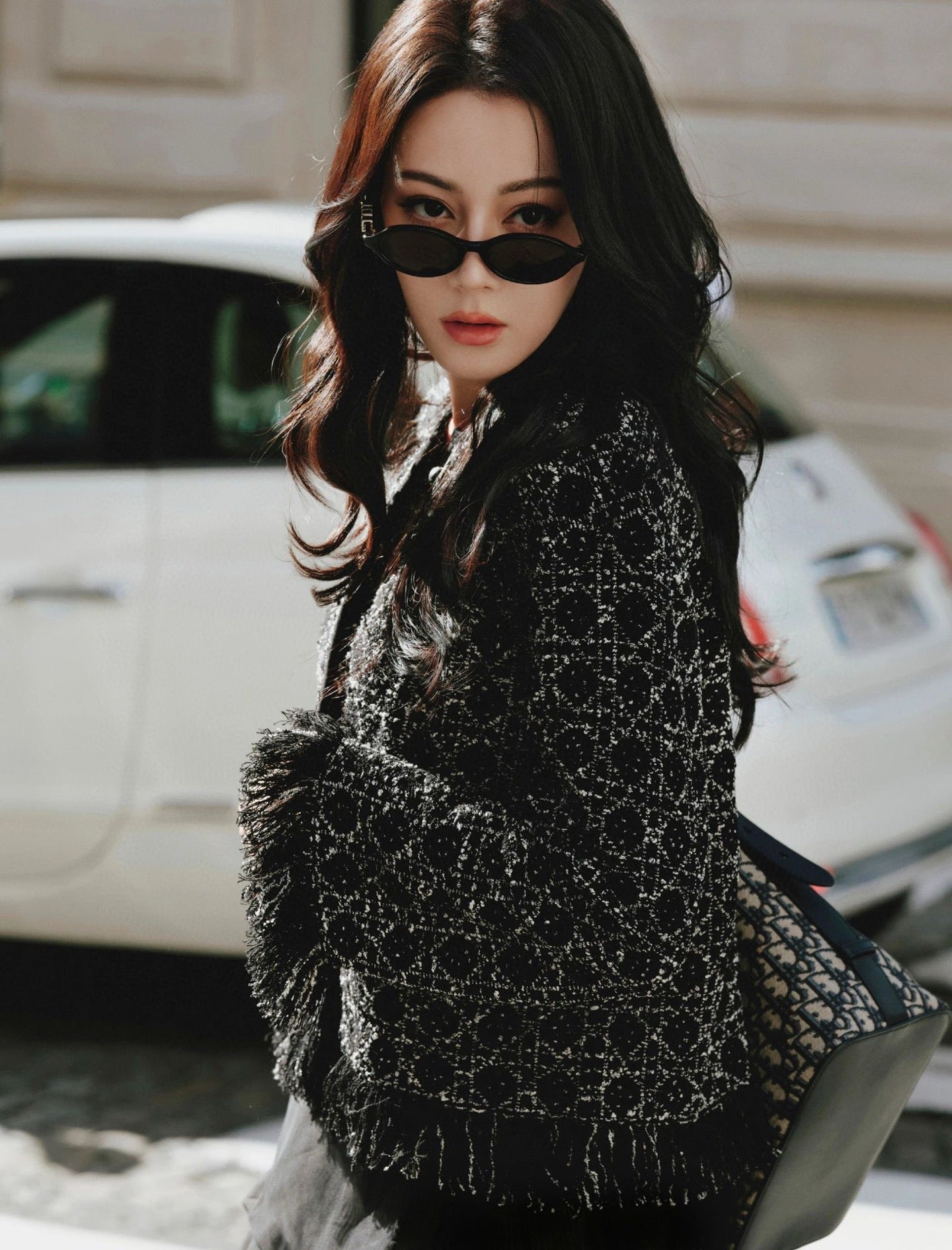 25FW New Princess Diana cannage hem tassels jacket