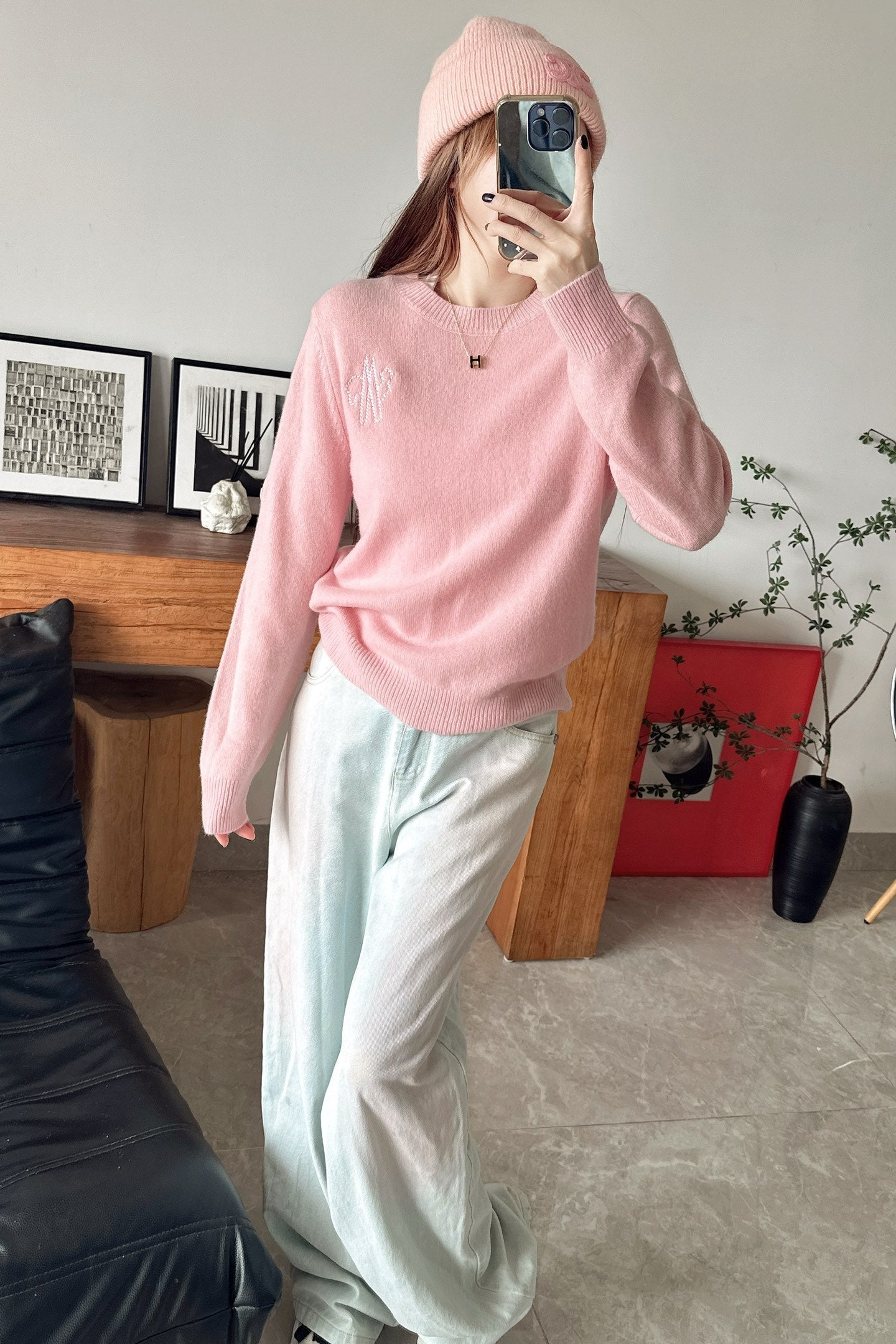 25FW new versatile round neck sweater