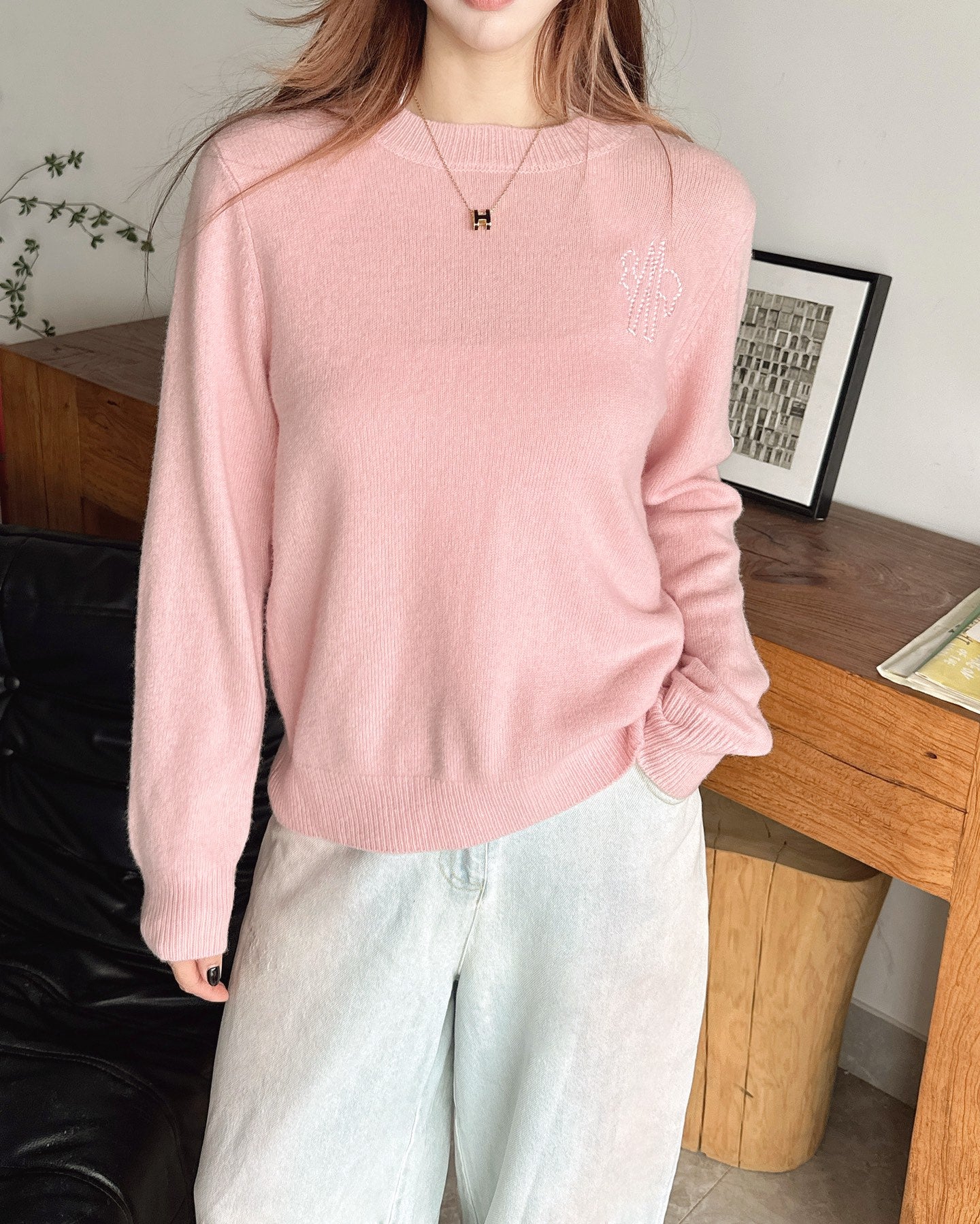 25FW new versatile round neck sweater