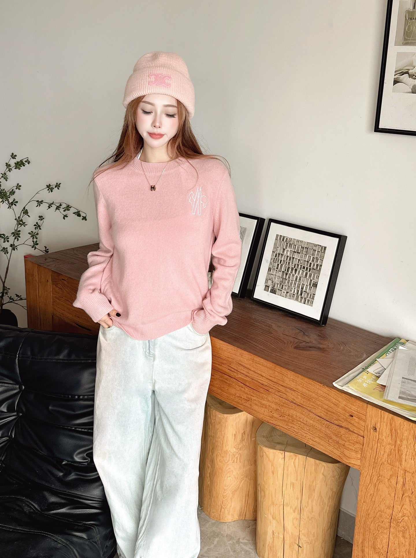 25FW new versatile round neck sweater