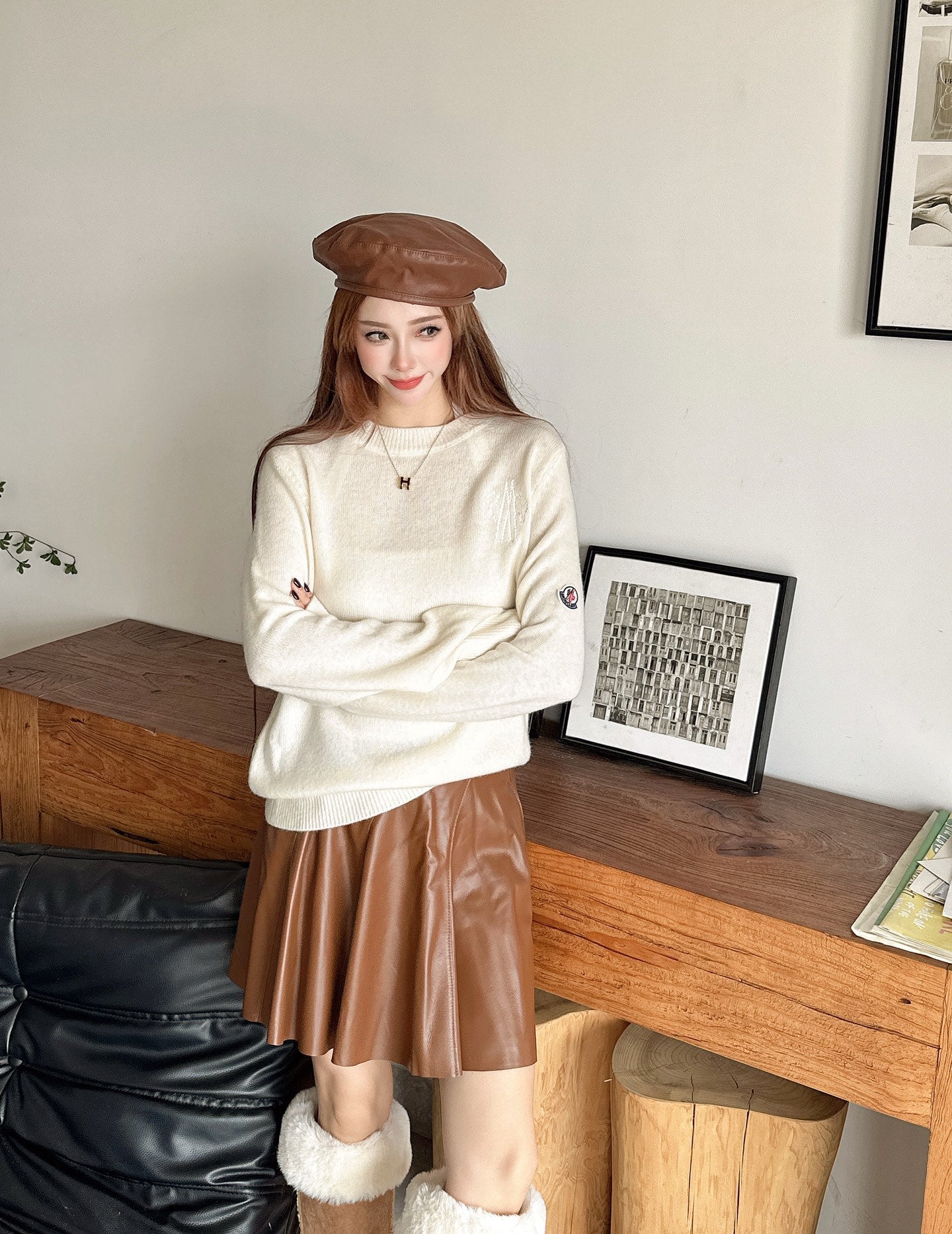 25FW new versatile round neck sweater