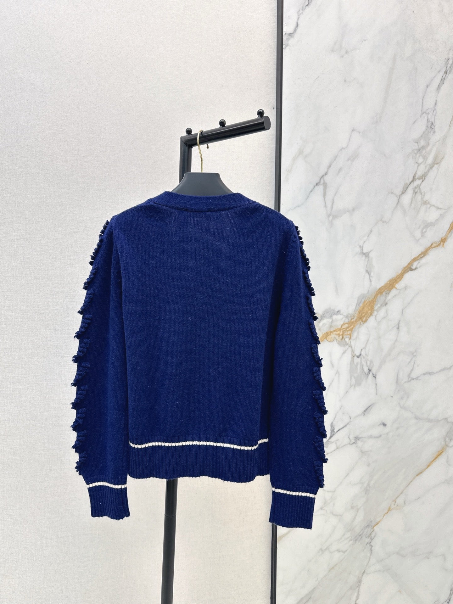 25FW autumn and winter latest three-dimensional crochet letter knitted cardigan