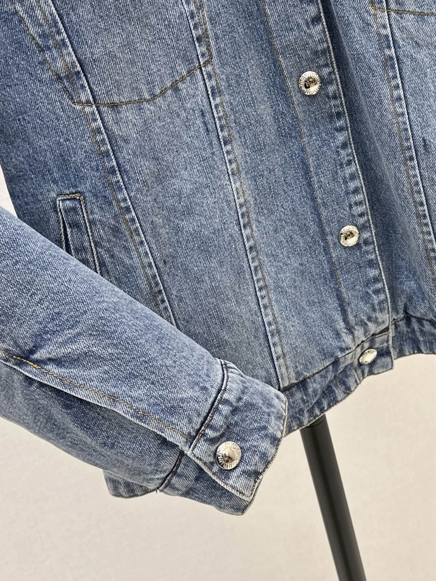 25FW autumn and winter latest denim lambswool jacket