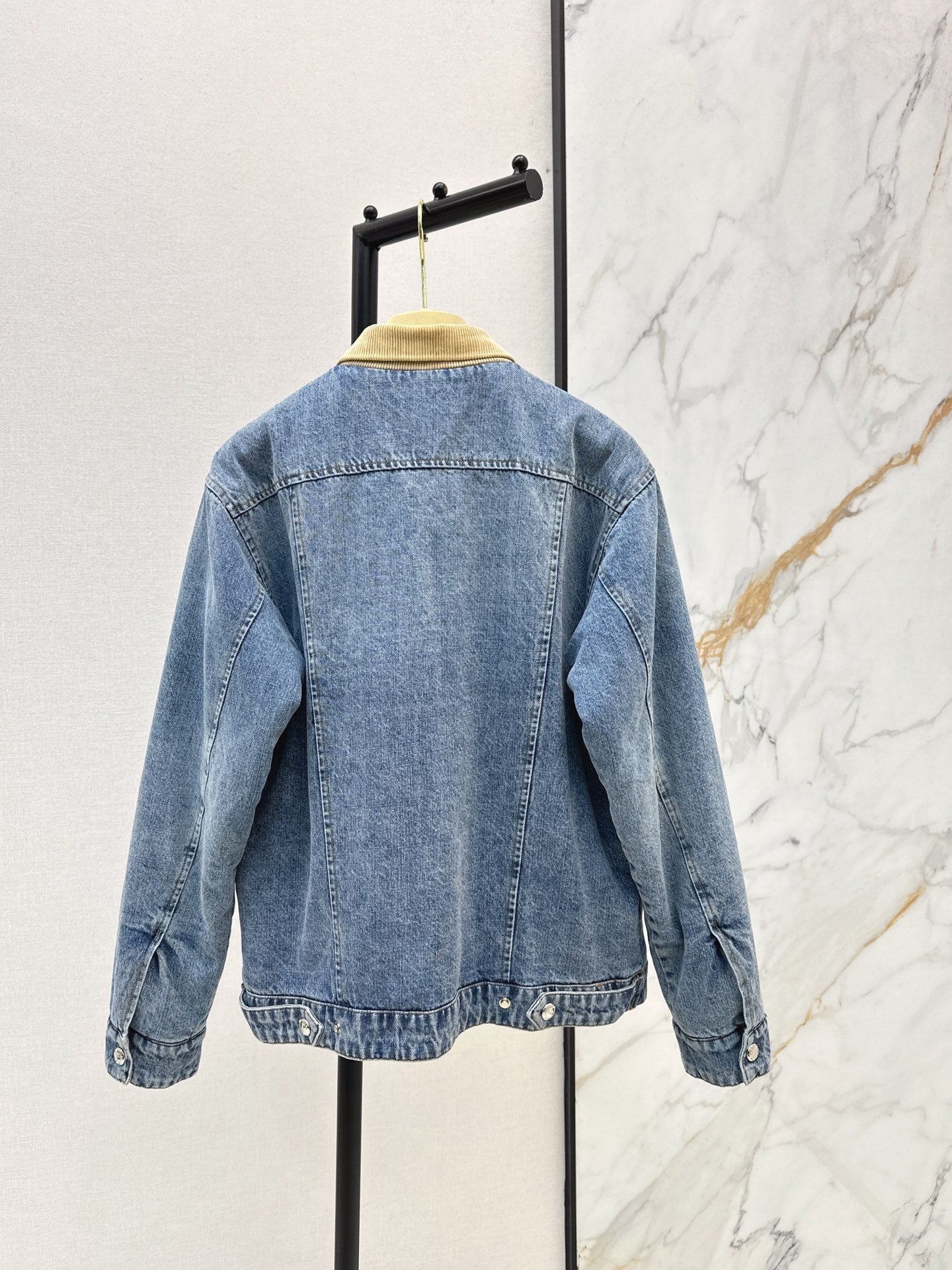 25FW autumn and winter latest denim lambswool jacket