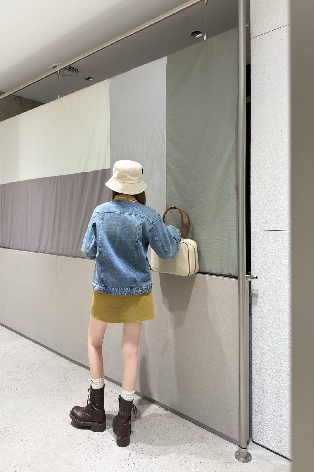 25FW autumn and winter latest denim lambswool jacket