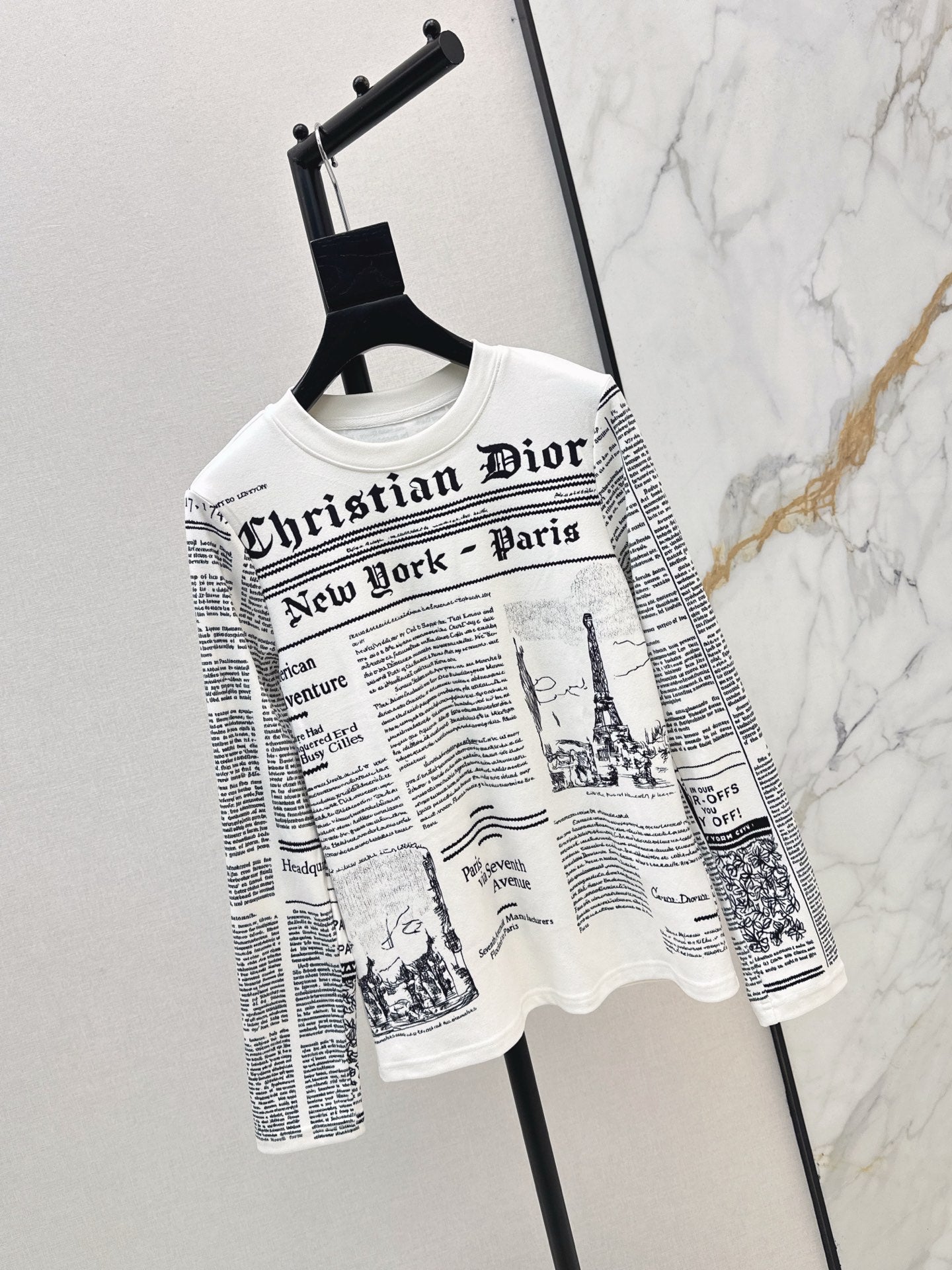 25FW autumn and winter latest letter printed German velvet bottoming shirt