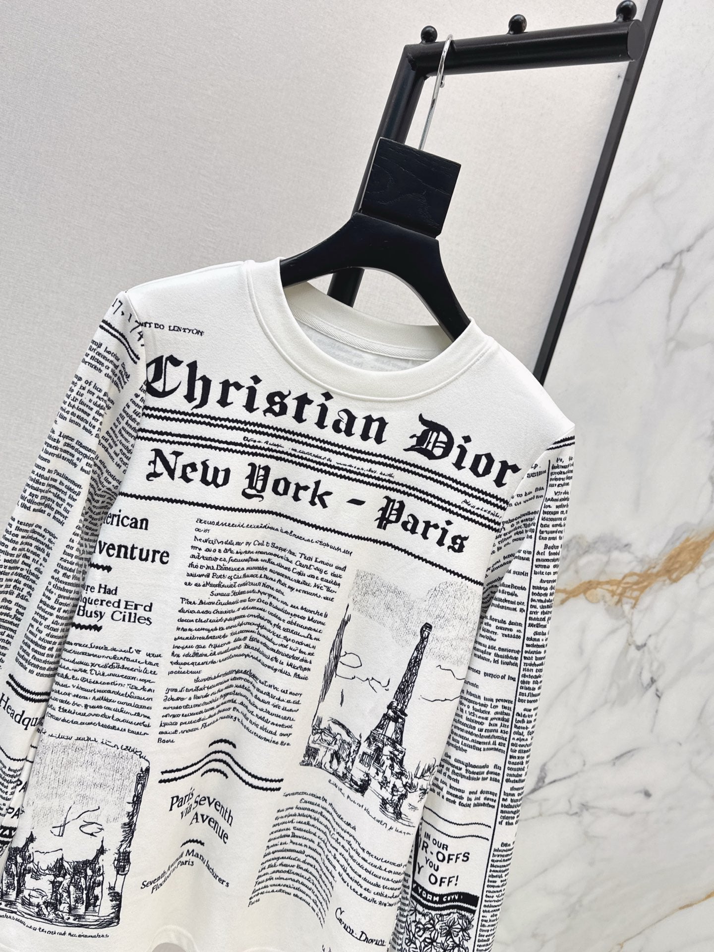 25FW autumn and winter latest letter printed German velvet bottoming shirt