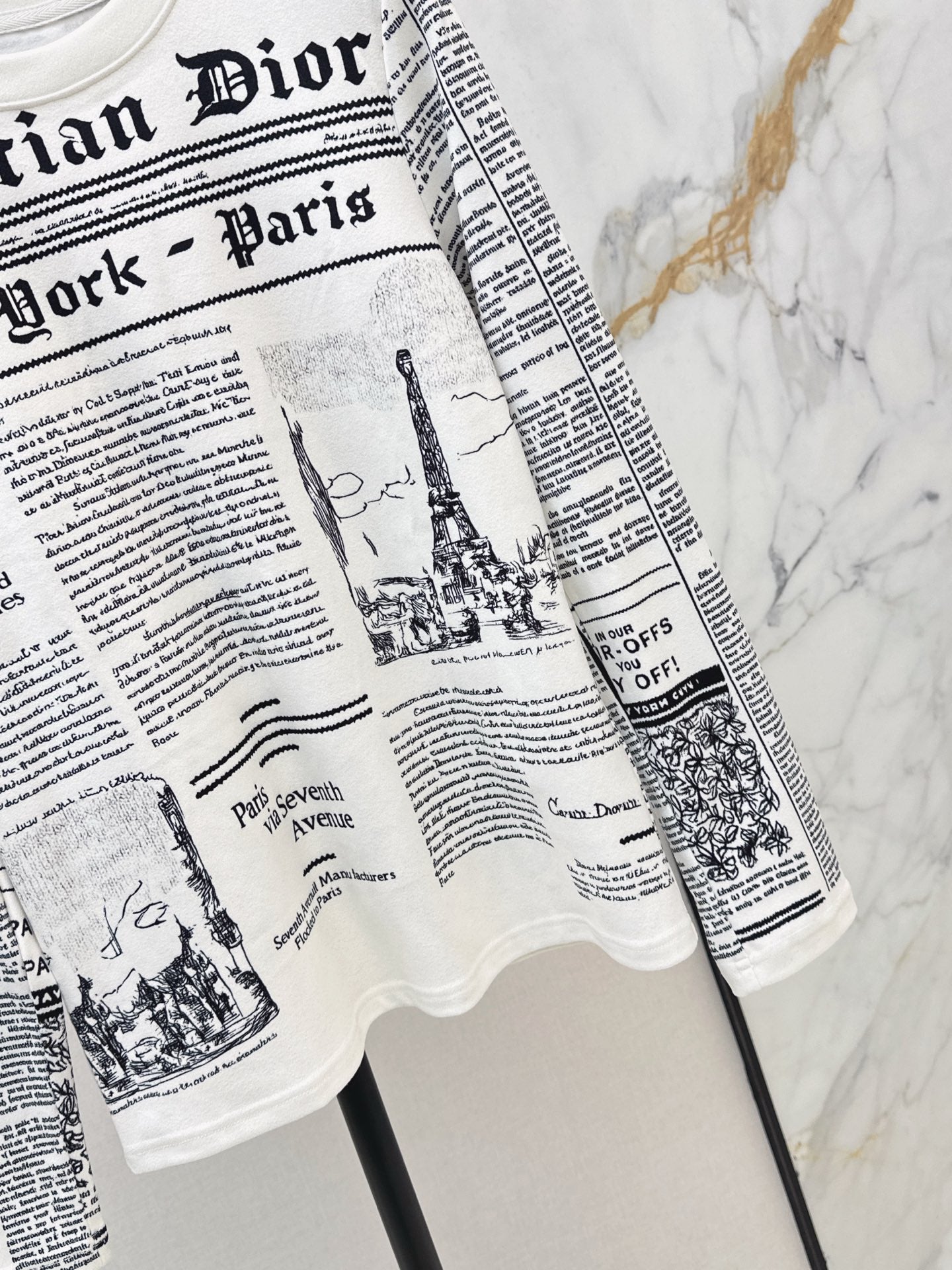 25FW autumn and winter latest letter printed German velvet bottoming shirt