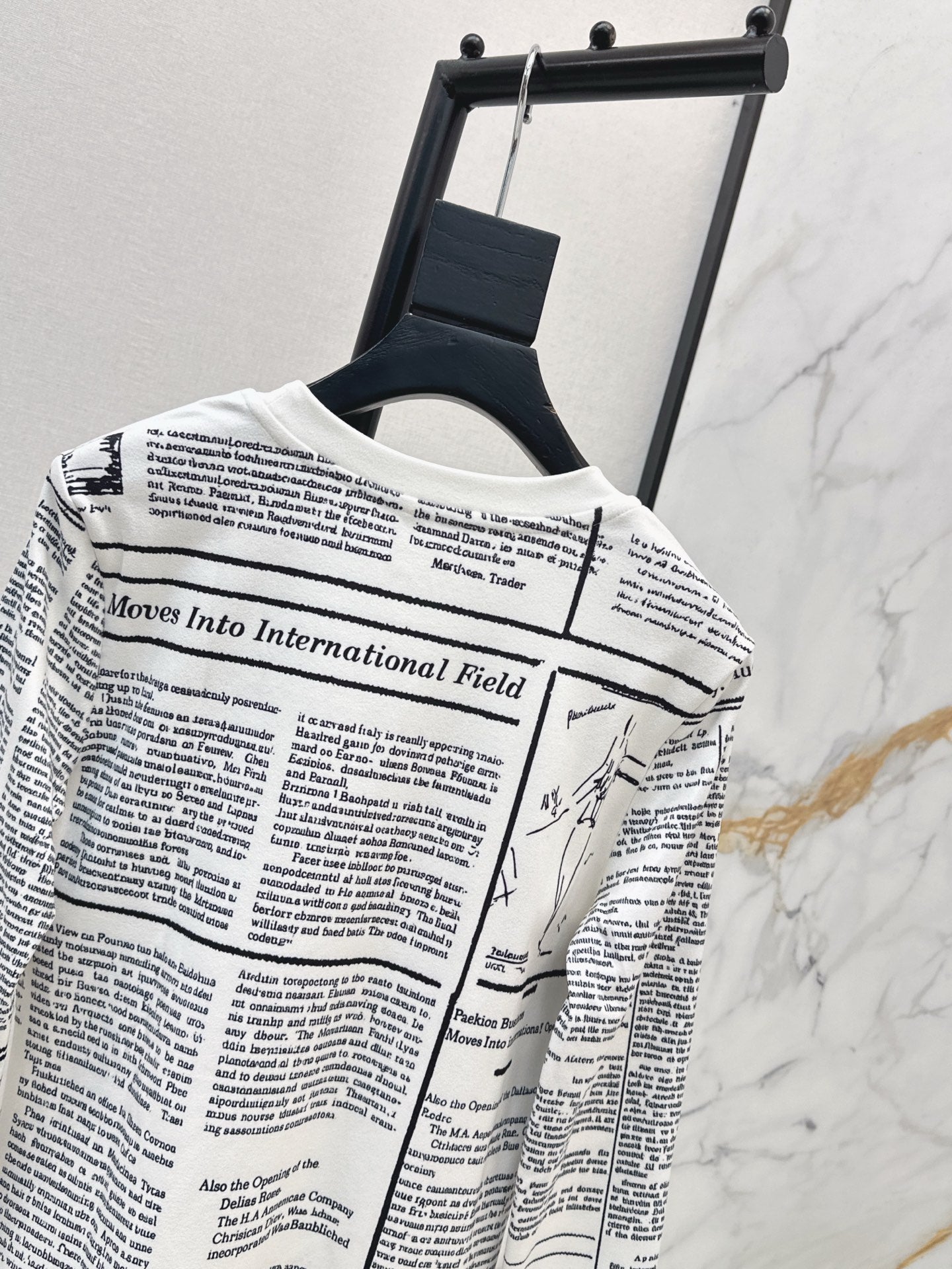 25FW autumn and winter latest letter printed German velvet bottoming shirt