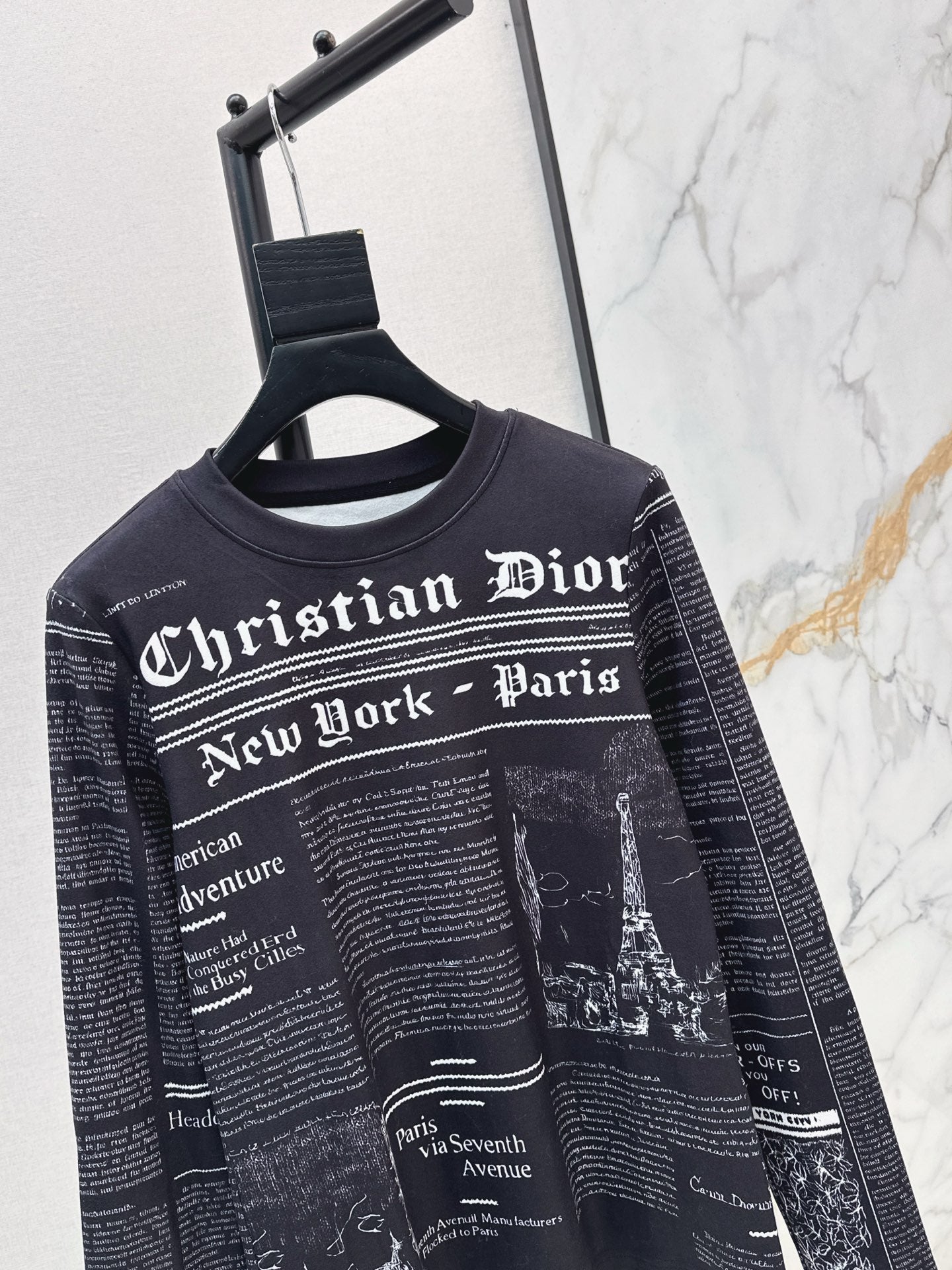 25FW autumn and winter latest letter printed German velvet bottoming shirt