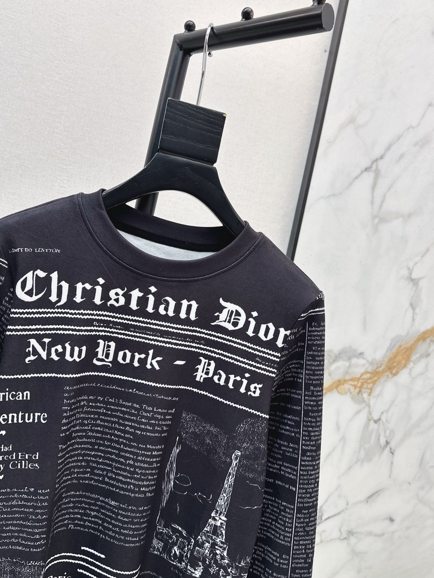 25FW autumn and winter latest letter printed German velvet bottoming shirt