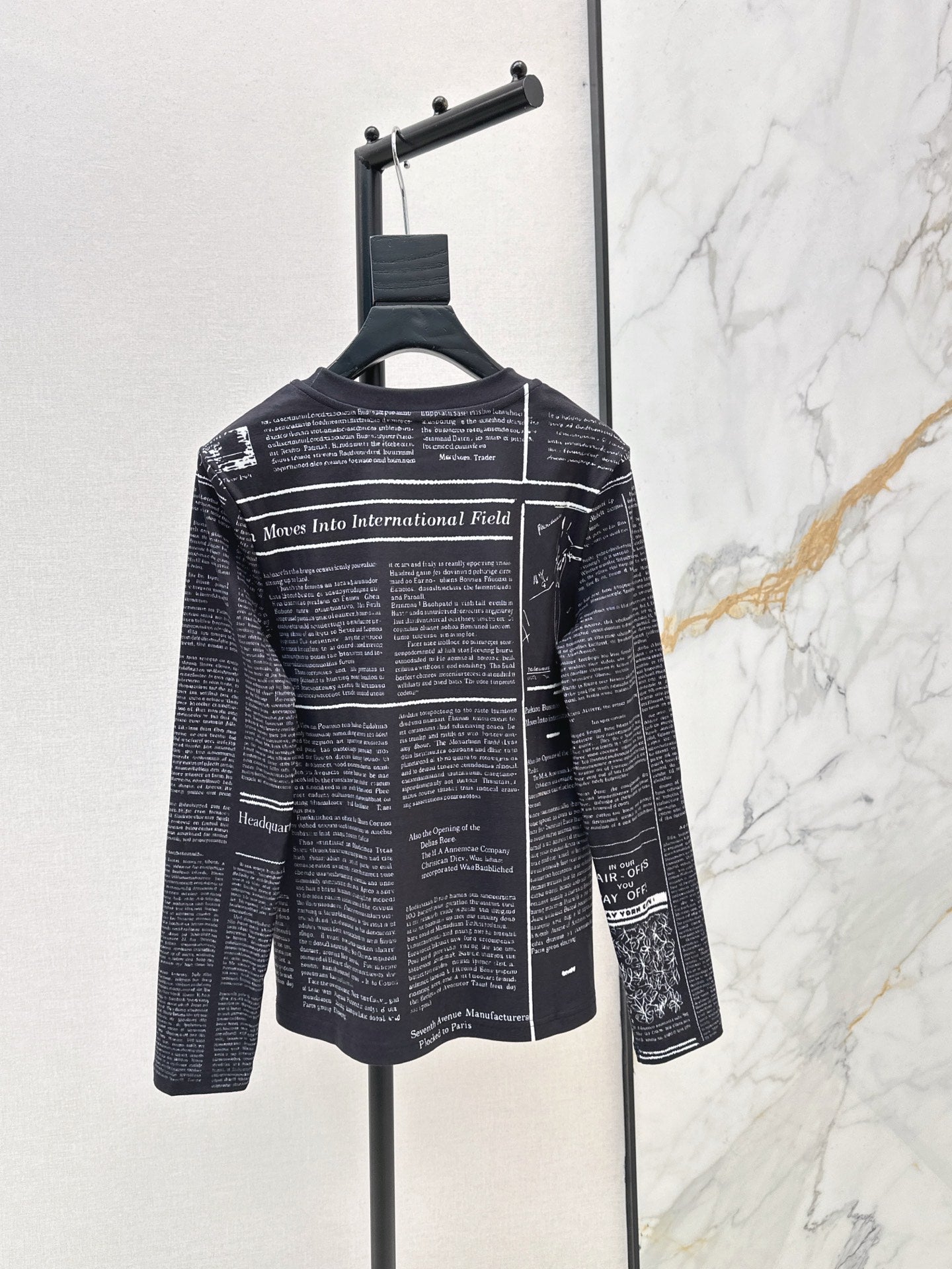 25FW autumn and winter latest letter printed German velvet bottoming shirt