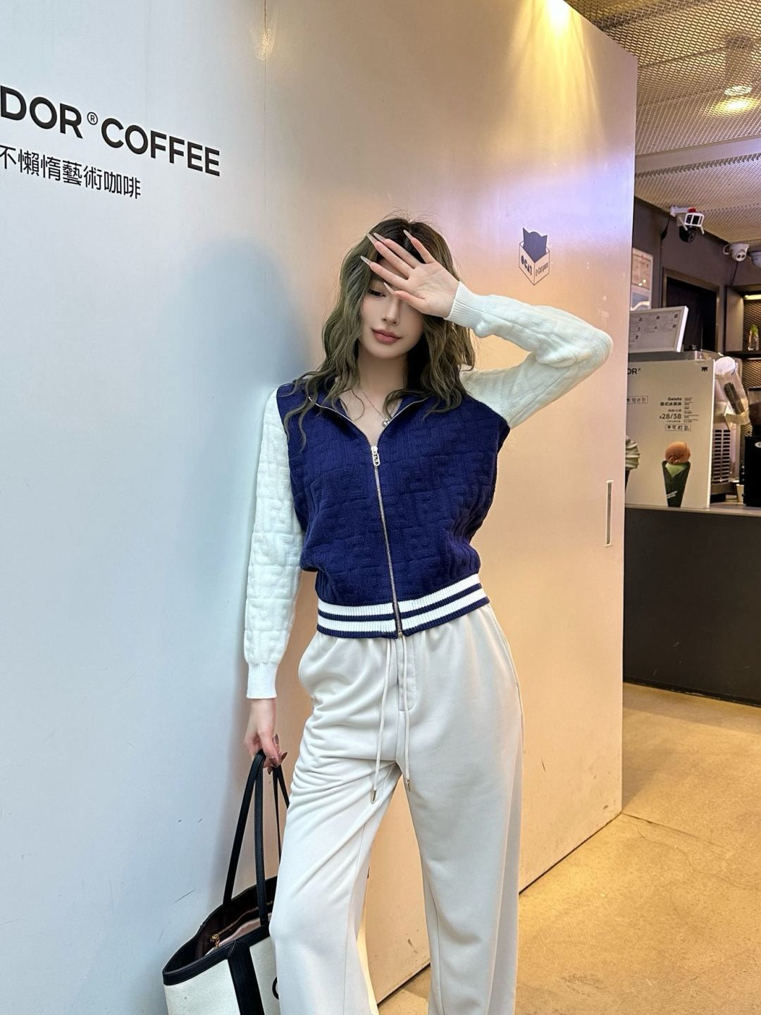 25FW latest style classic cardigan with contrasting colors