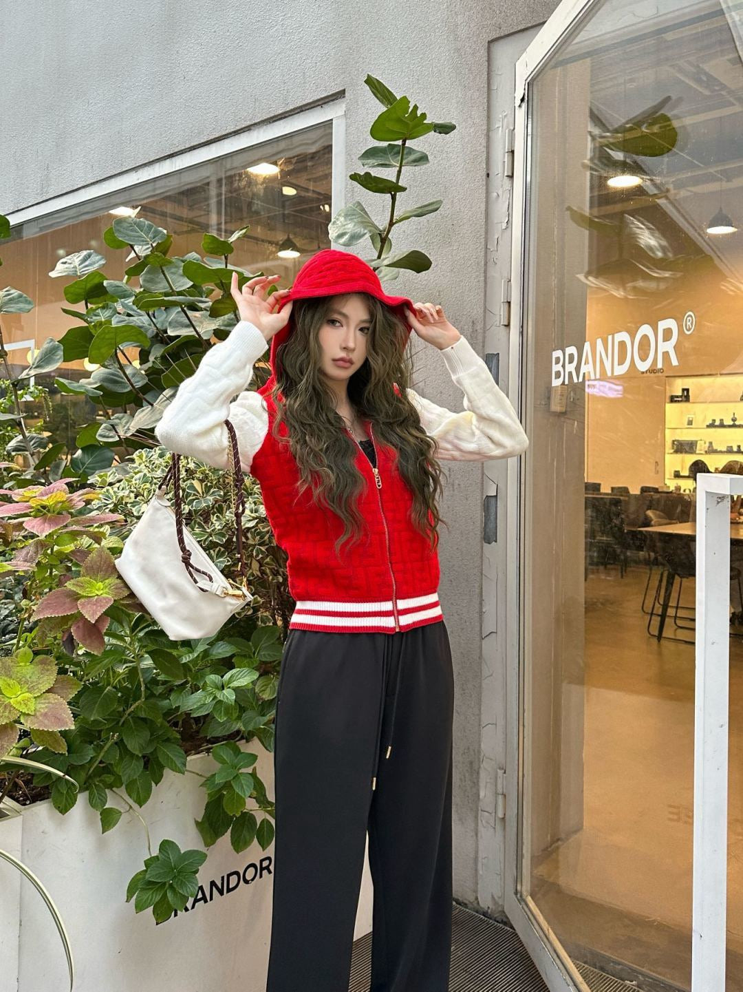 25FW latest style classic cardigan with contrasting colors