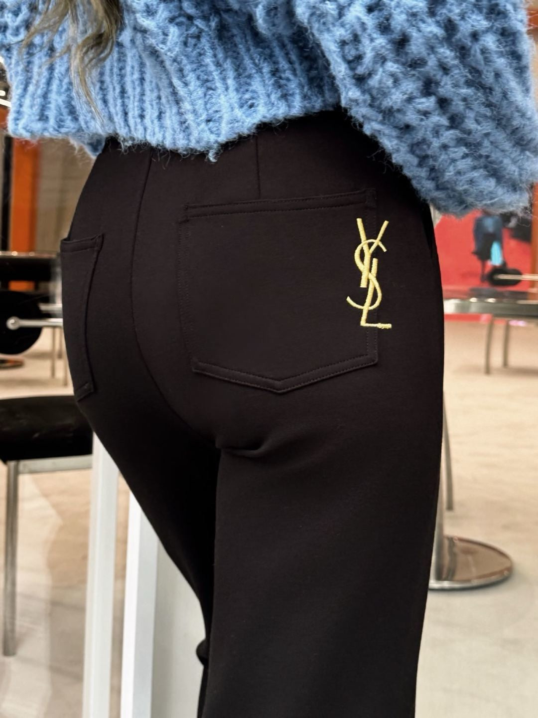 25FW autumn and winter latest style retro elastic trousers